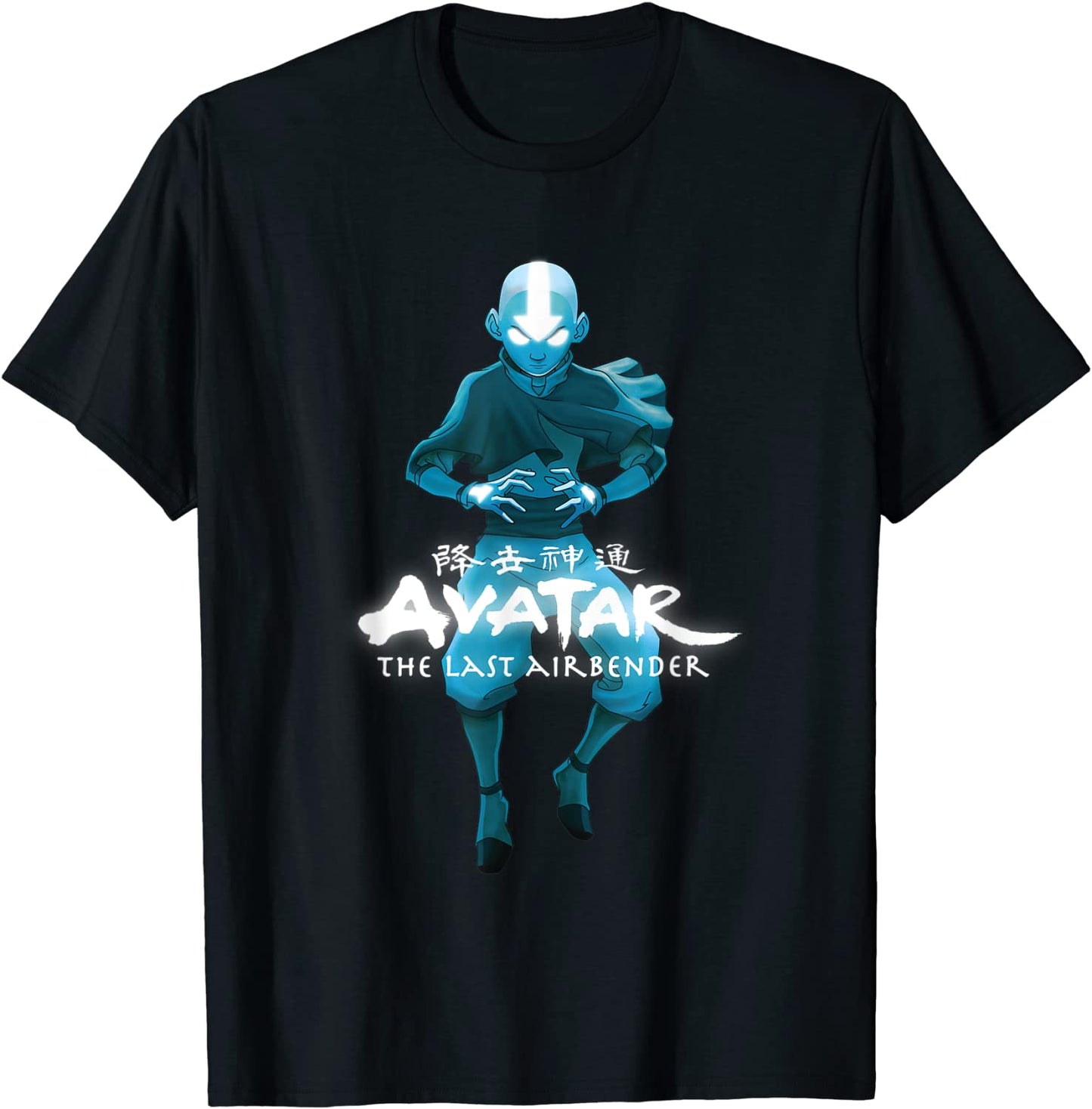 Blue Monochromatic Aang The Last Airbender T-Shirt
