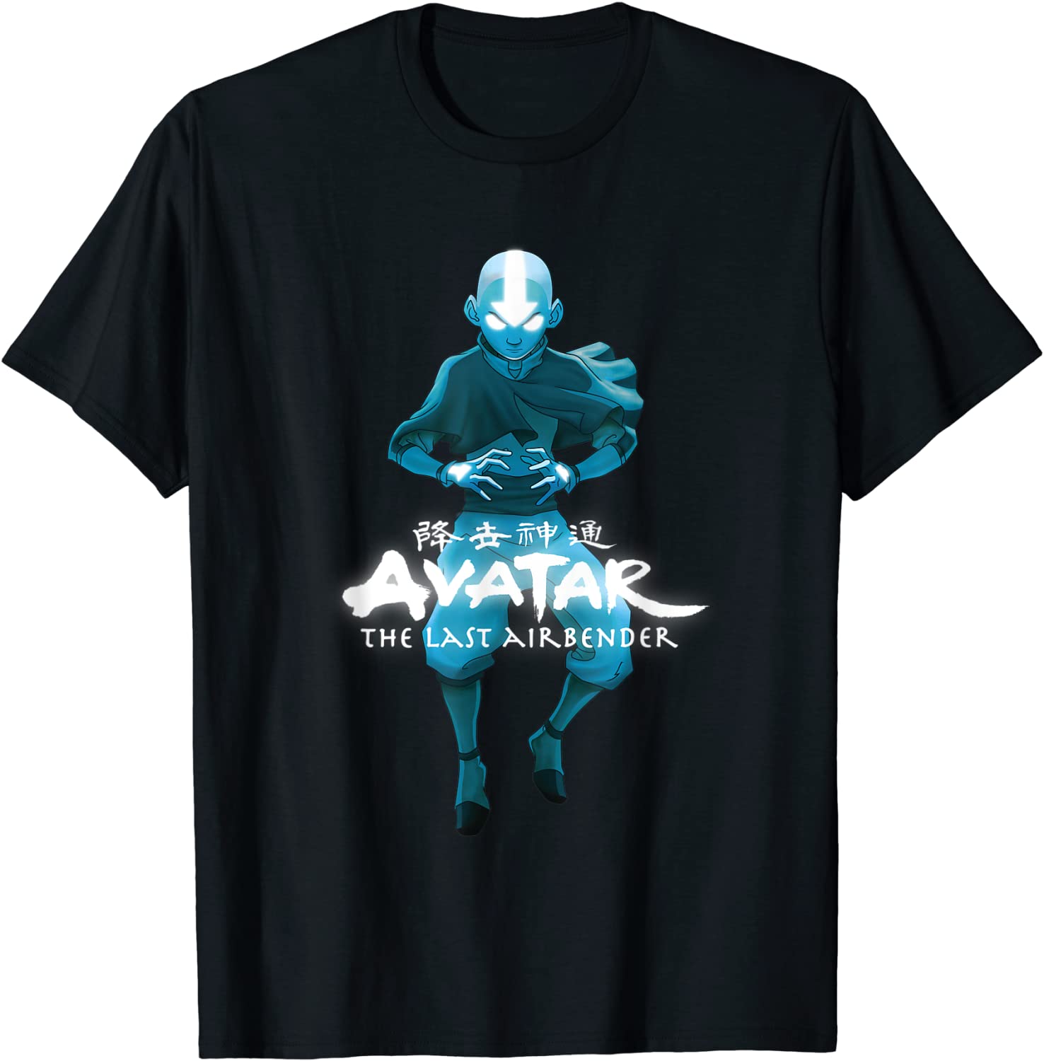 Blue Monochromatic Aang The Last Airbender T-Shirt
