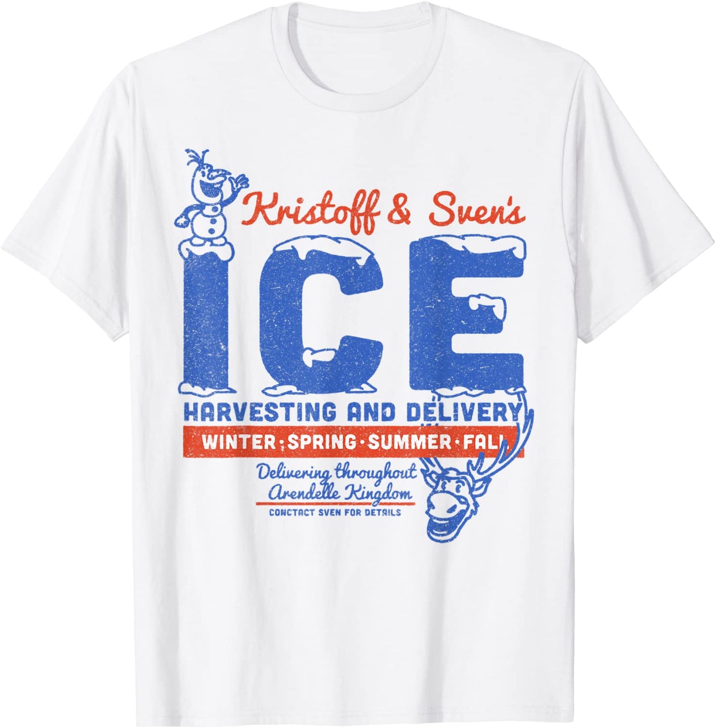 Disney Frozen Kristoff Svens Ice Harvesting And Delivery T-Shirt