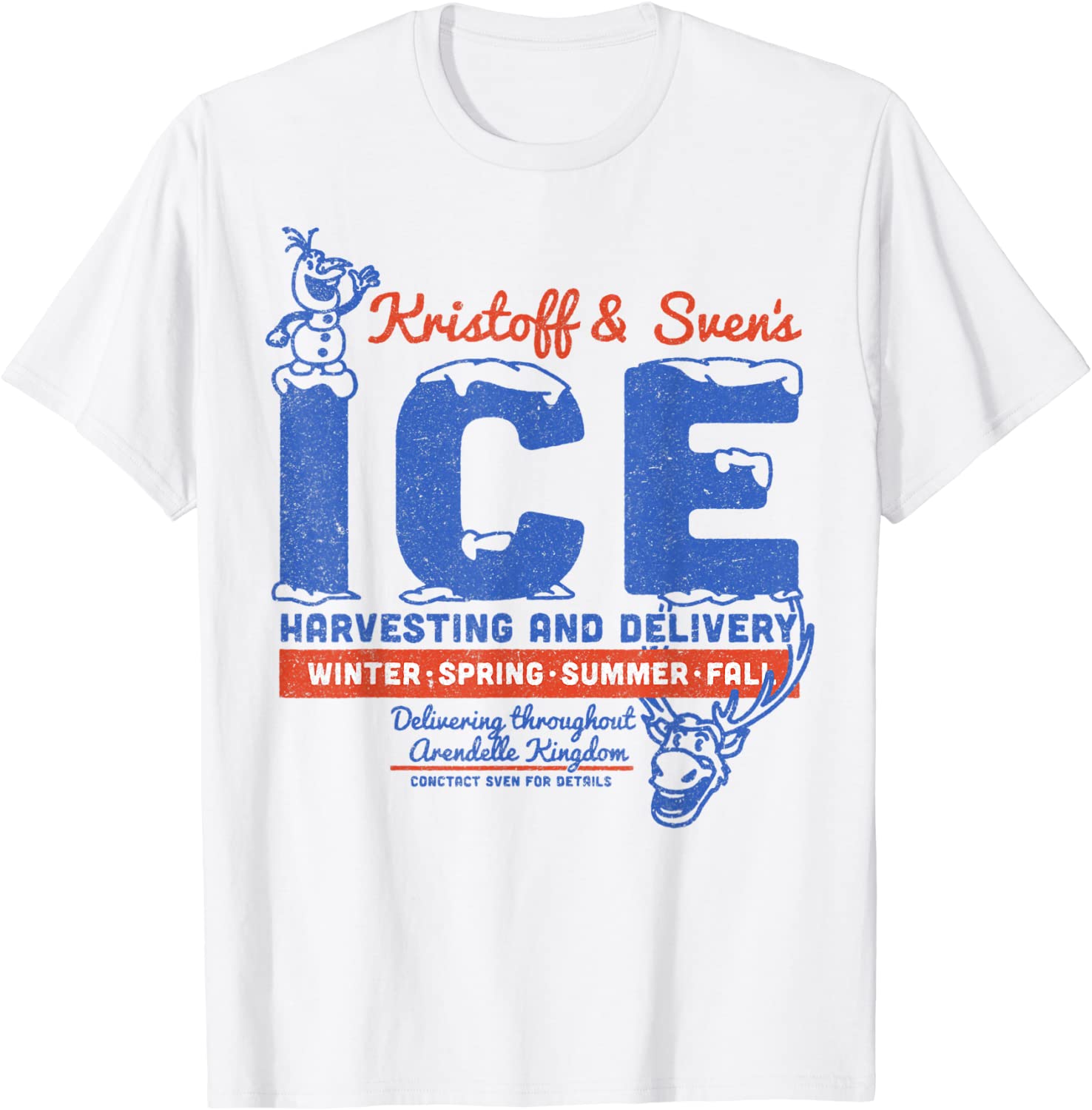 Disney Frozen Kristoff Svens Ice Harvesting And Delivery T-Shirt