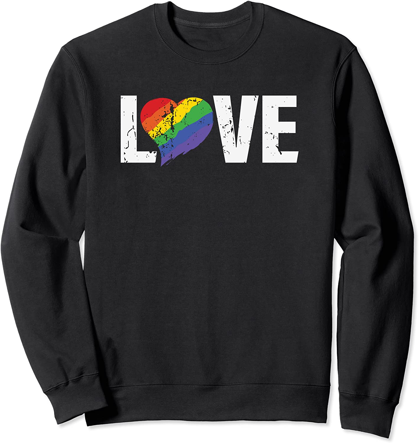 LGBT LOVE Heart with Rainbow for Gays Lesbians Gay Pride Sweatshirt