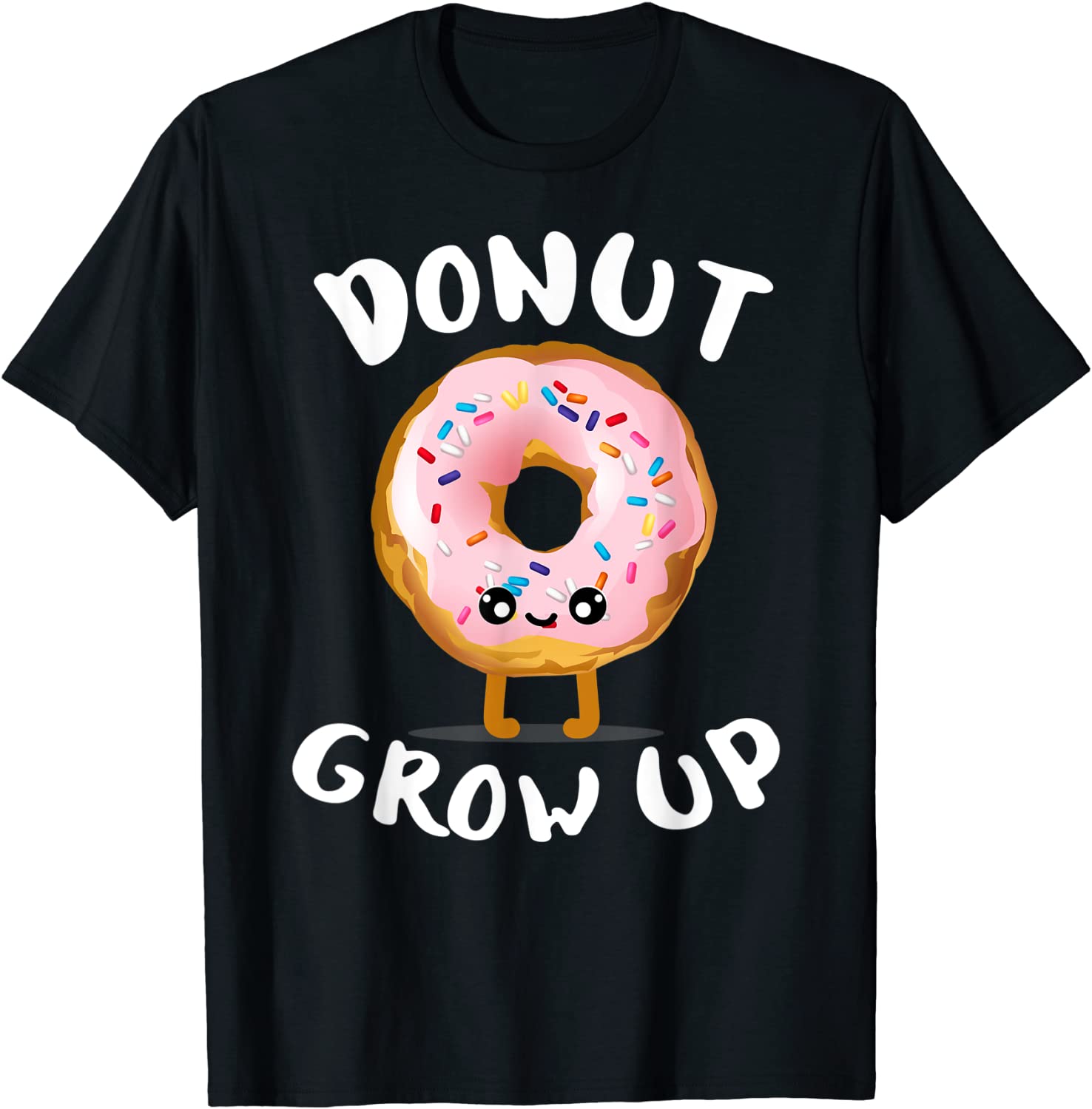 Funny Donut Lover Girl Donut Shirts - Women Donut Grow Up T-Shirt