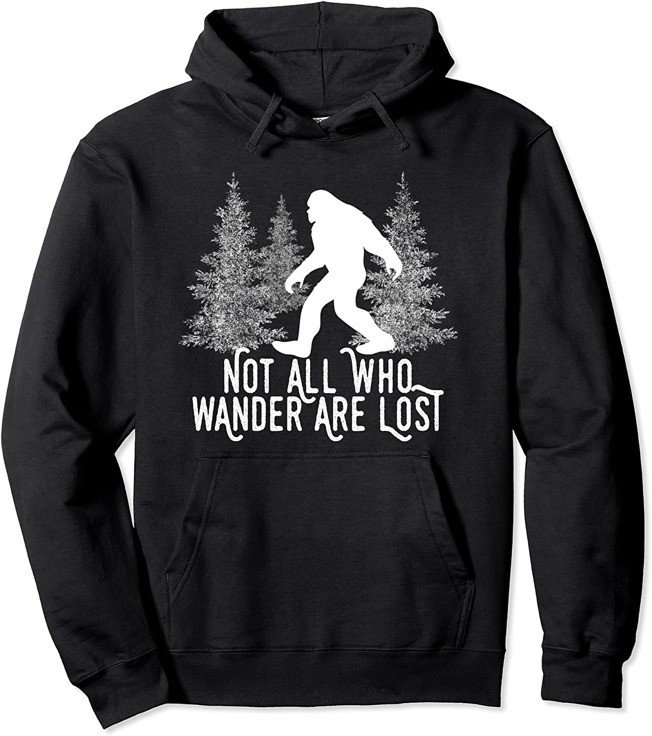 Sasquatch Bigfoot Not All Who Wander Are Lost Hoodie Gift