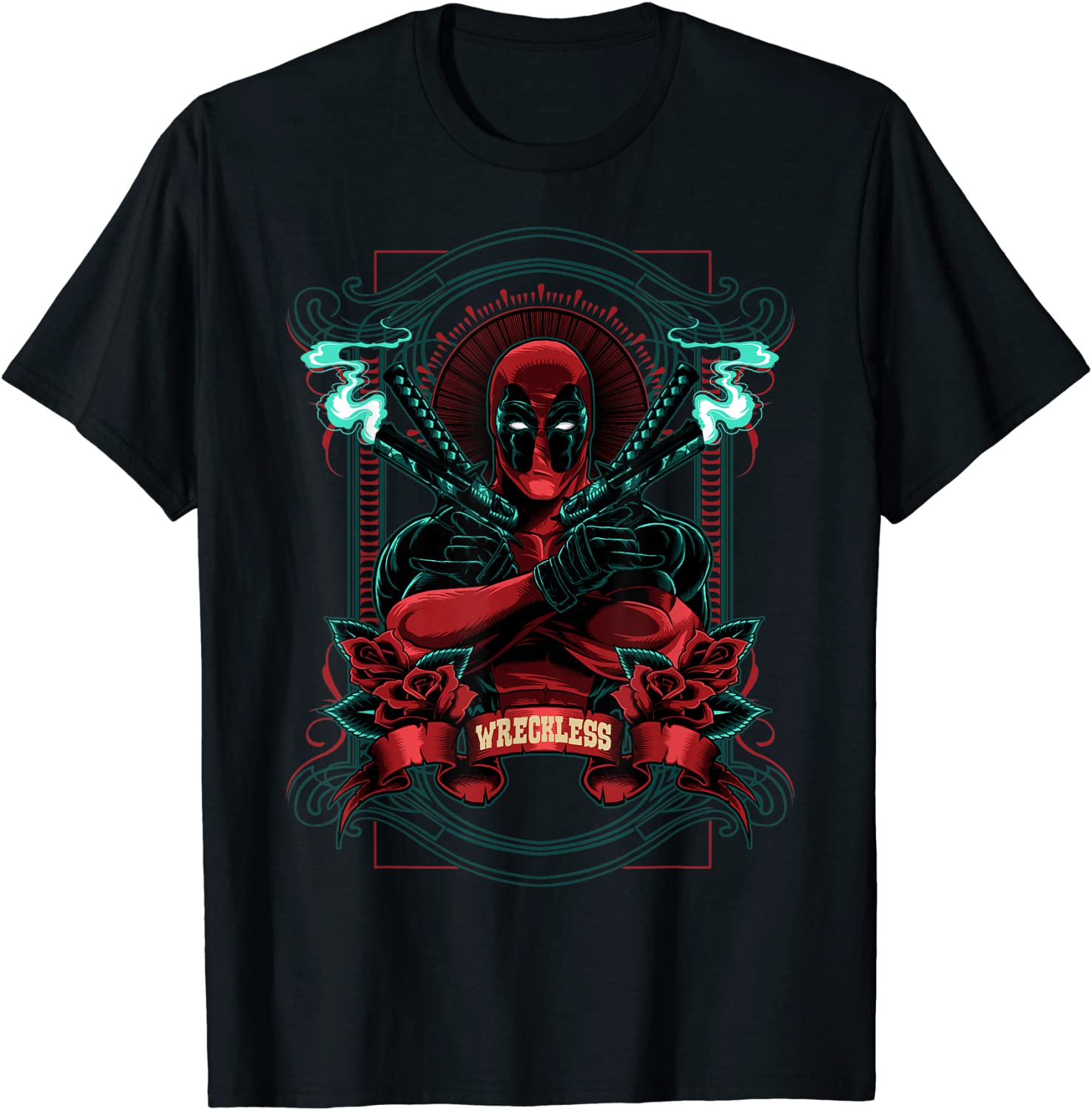 Marvel Deadpool Wreckless Portrait T-Shirt