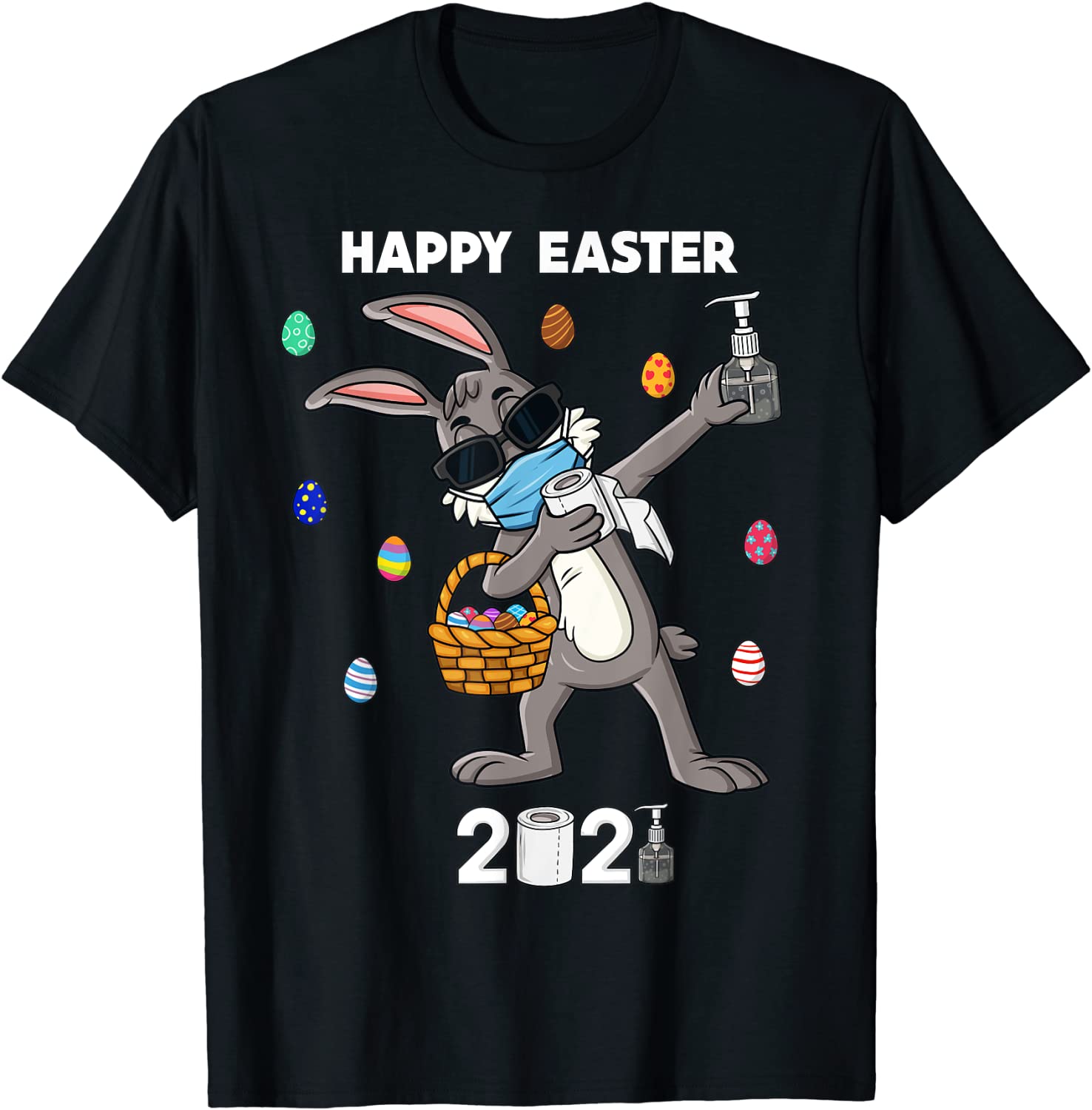 Dabbing Rabbit Easter Day Funny Boys Girls Kids Dab T-Shirt