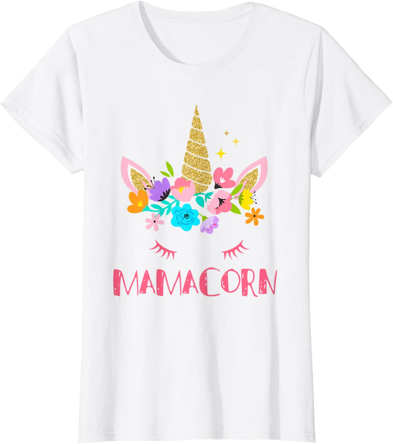 Womens Funny Mamacorn Unicorn Costume Mom Mothers Day T-Shirt