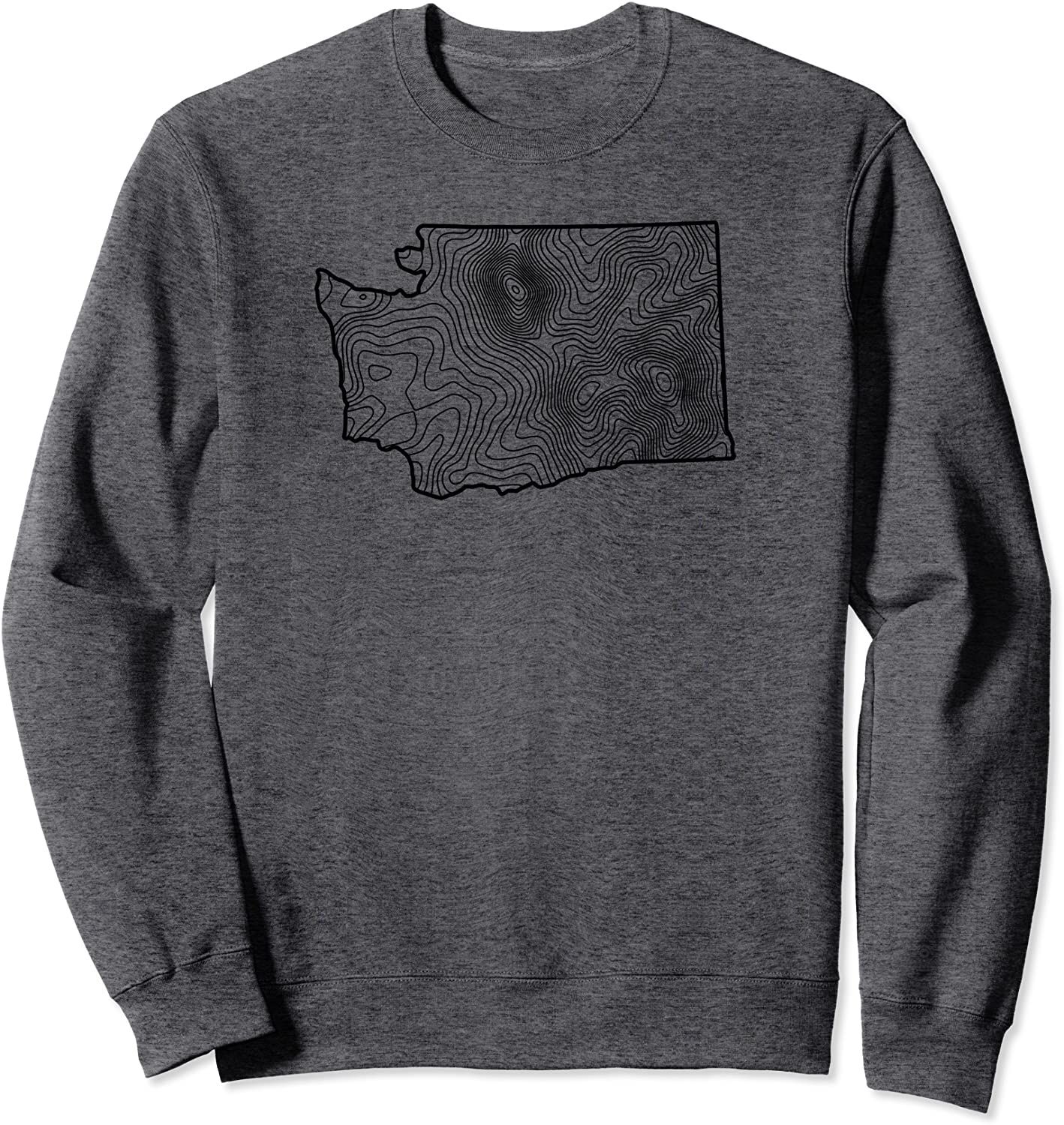 Washington Home State Hiking Topographic Hiker Art Hike Sweatshirt