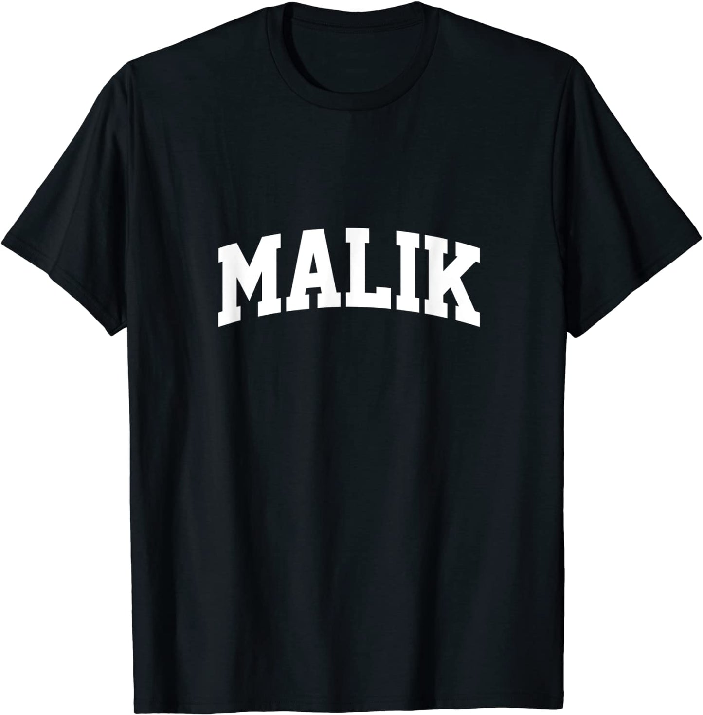 Malik Name Family Vintage Retro Sports Arch T-Shirt