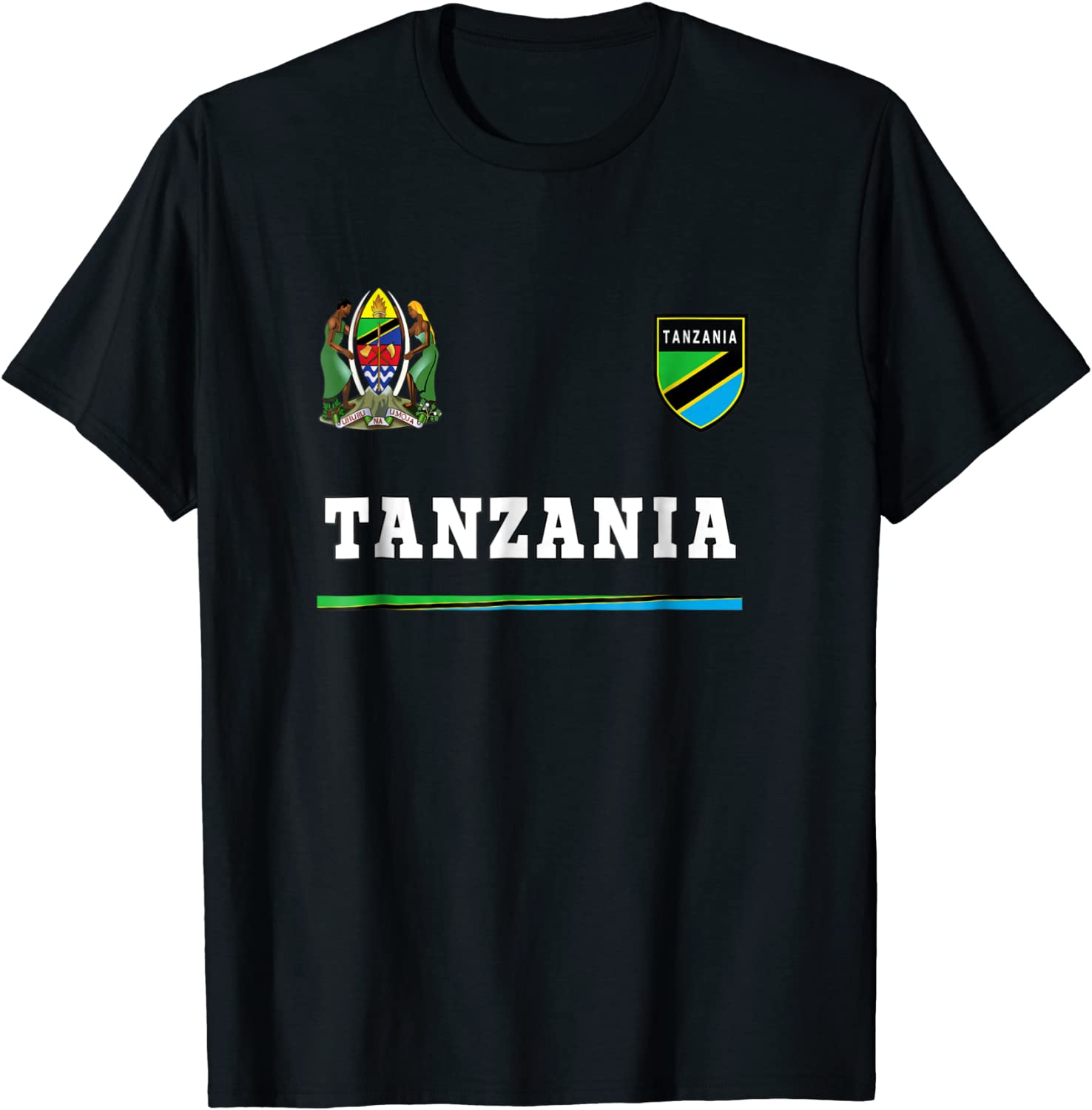 Tanzania T-shirt SportSoccer Jersey Tee Flag Football