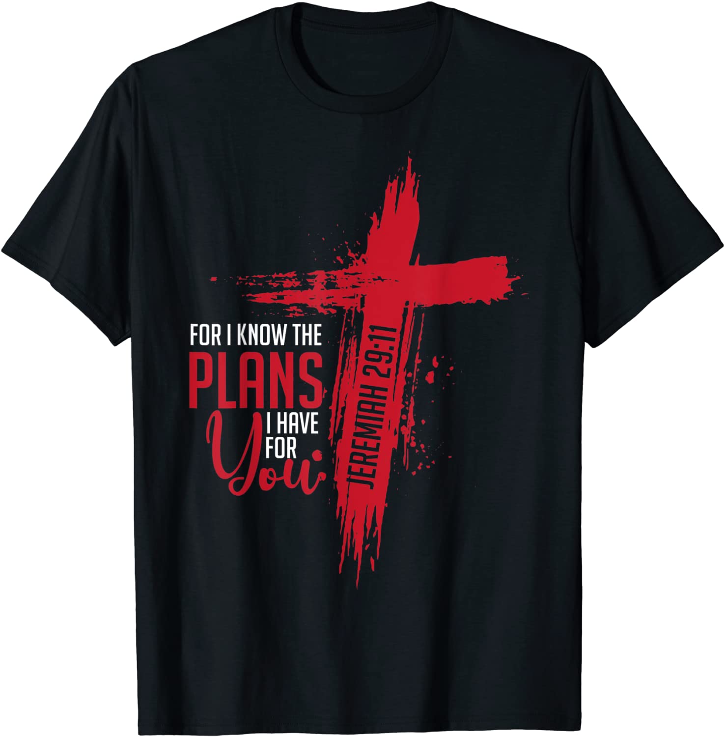 Jeremiah 2911 Christian Religious Bible Verse Cross T-Shirt