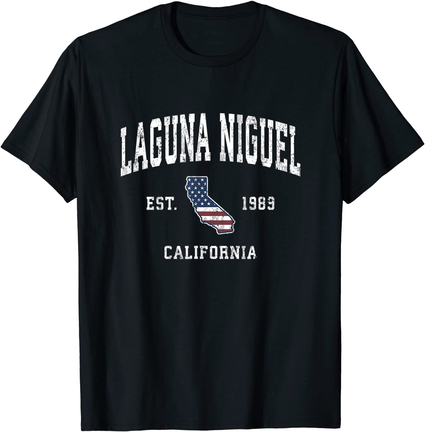 Laguna Niguel California CA Vintage American Flag Sports Des T-Shirt