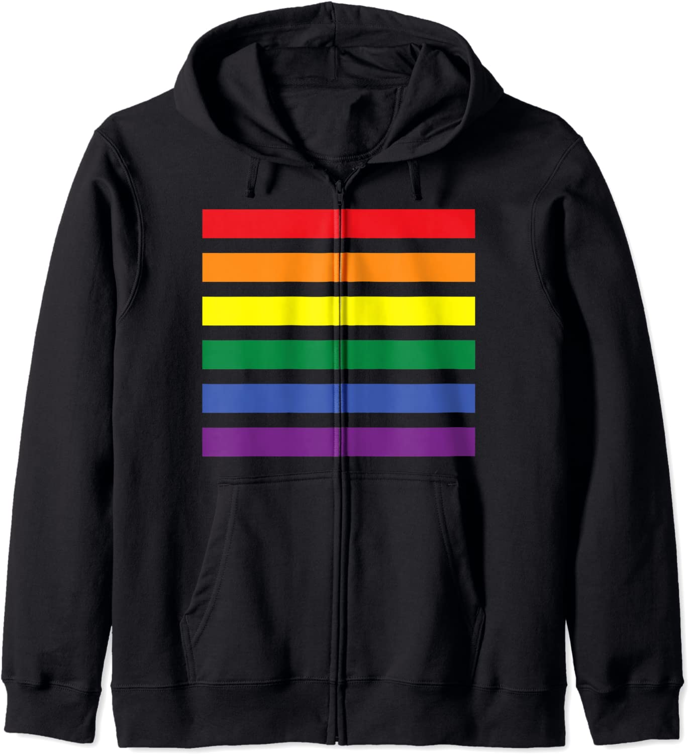 Rainbow Stripes Gay Pride Parade LGBTQ LGBT Coming Out Day Hoodie