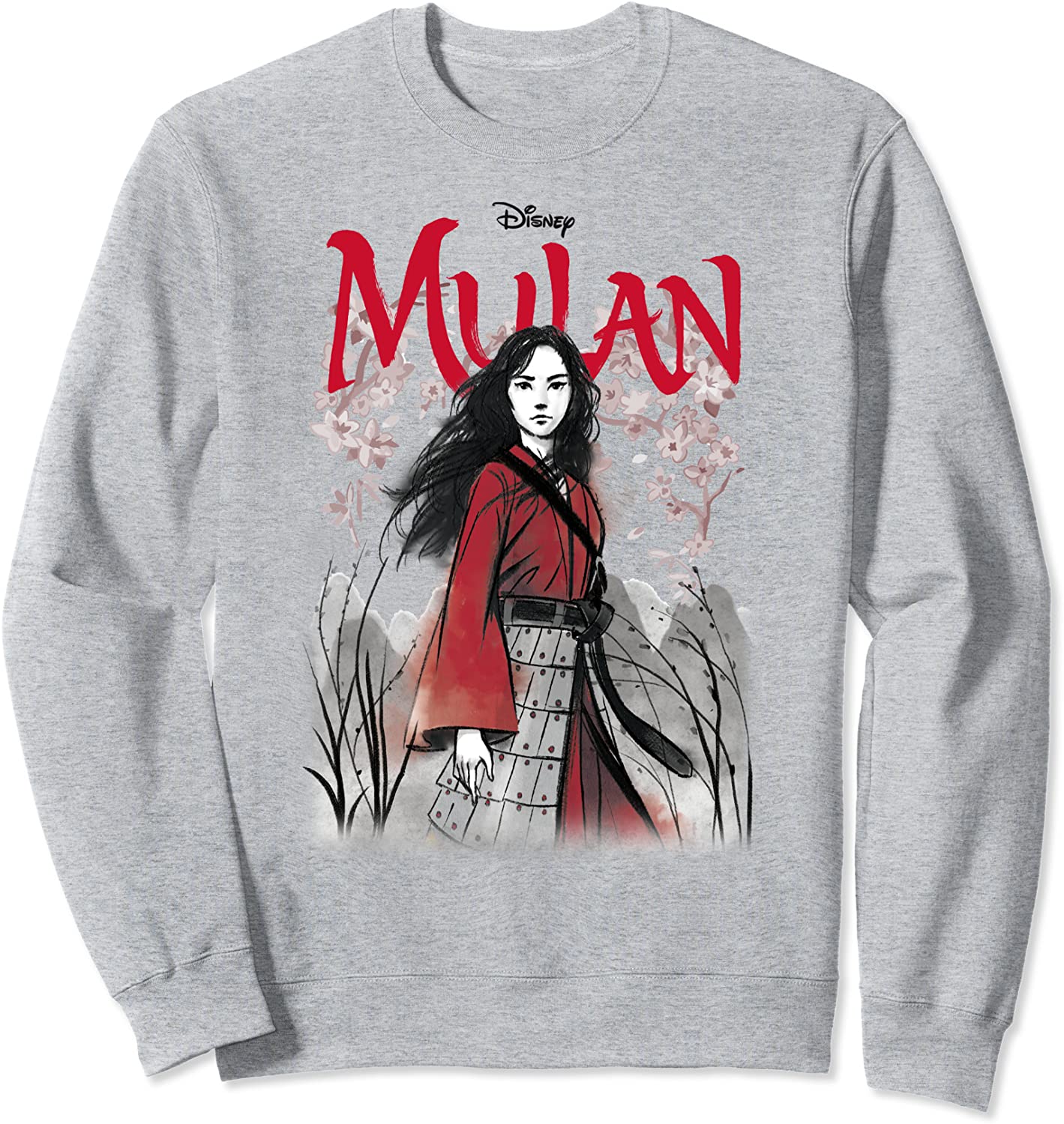 Disney Mulan Live Action Mulan Floral Watercolor Logo Sweatshirt