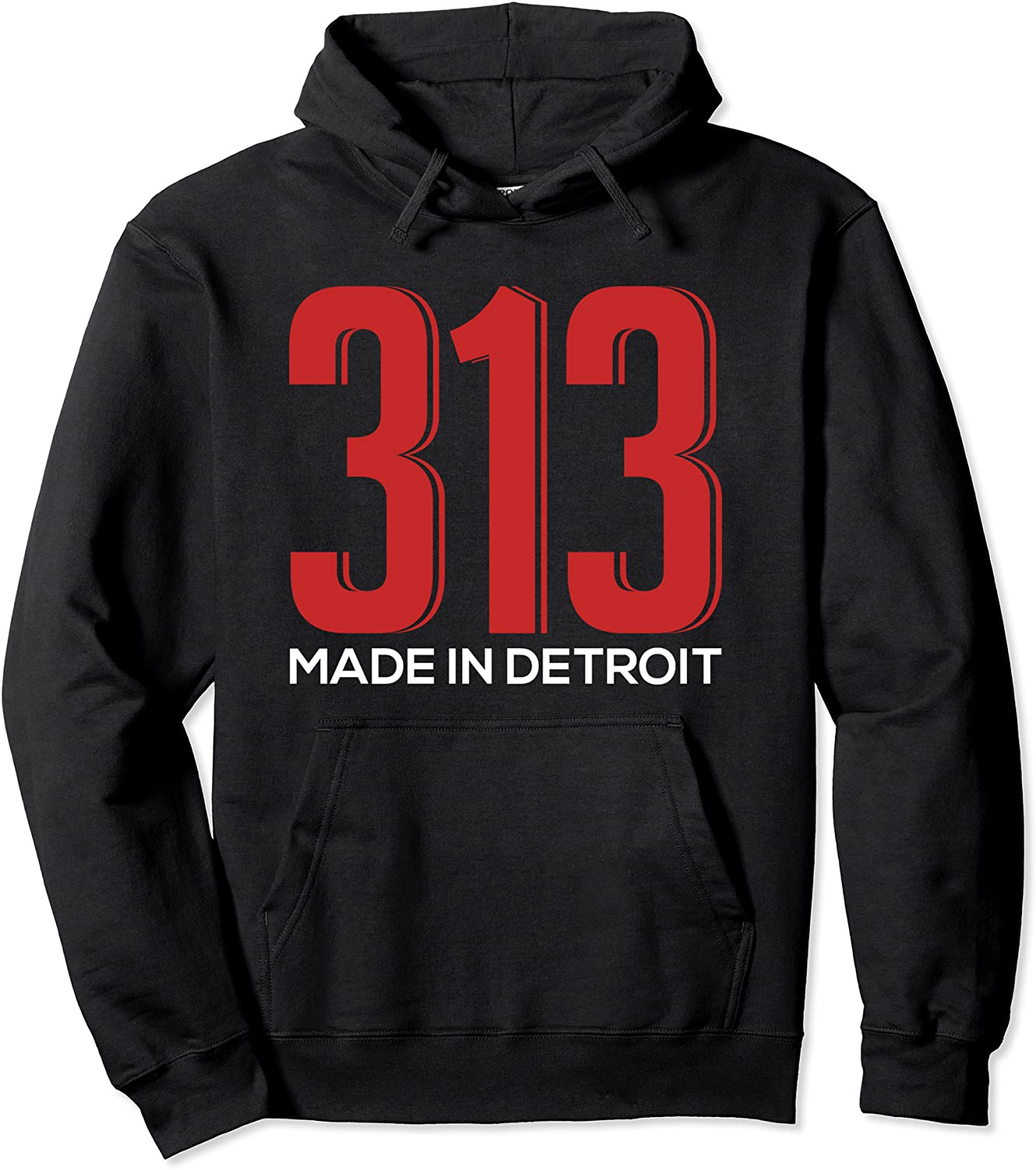 313 Made in Detroit Downtown Motown Motor City Pullover Hoodie
