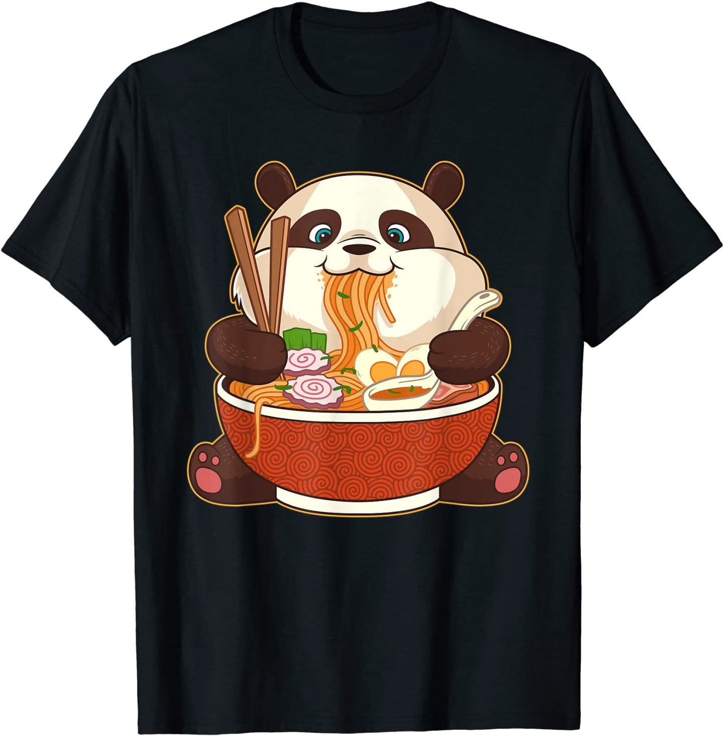Kawaii Cute Anime Panda Otaku Japanese Ramen Noodles Gift T-Shirt