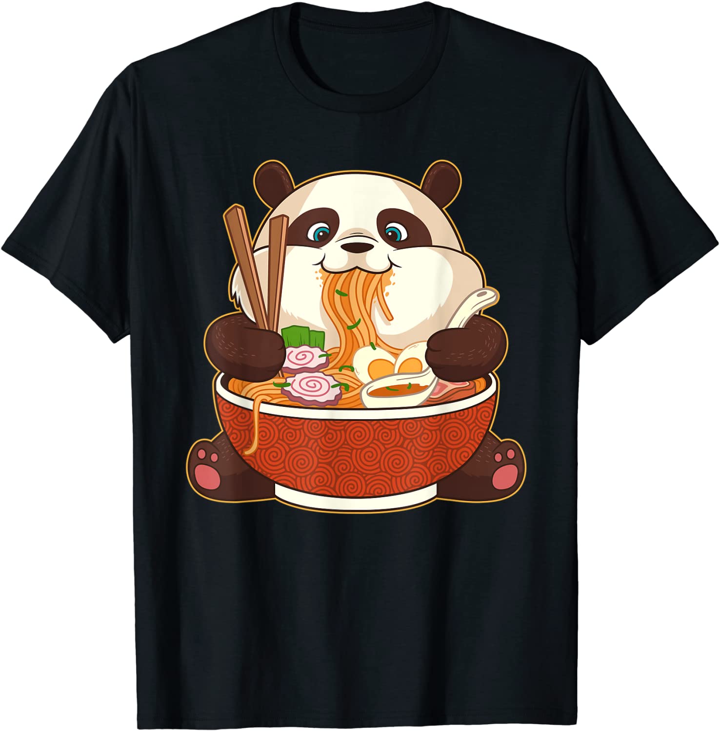 Kawaii Cute Anime Panda Otaku Japanese Ramen Noodles Gift T-Shirt