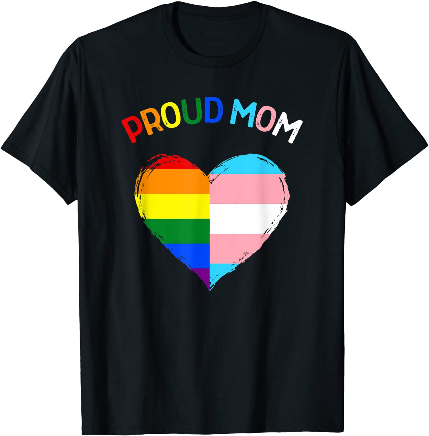 Proud Ally LGBTQ Transgender Proud Mom Proud Trans Mom T-Shirt
