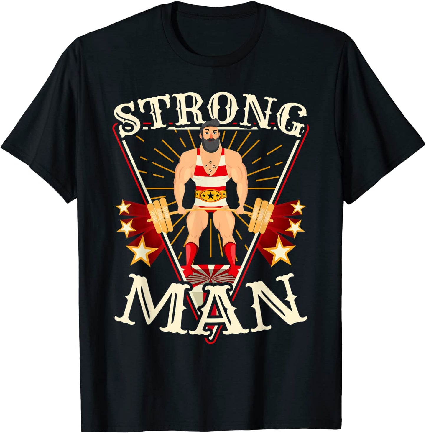 Deadlift Shirt - Vintage Circus Strongman Costume T-Shirt