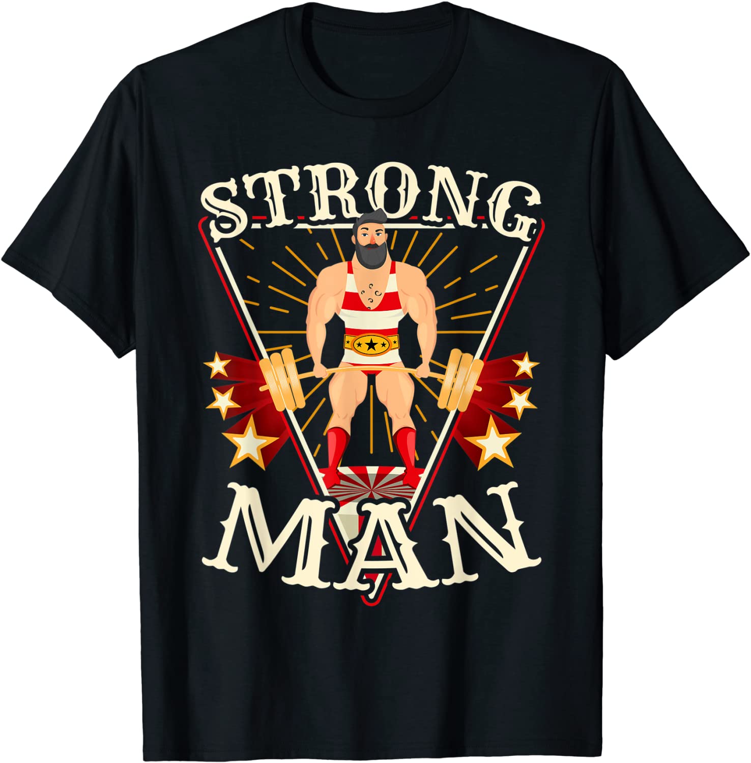 Deadlift Shirt - Vintage Circus Strongman Costume T-Shirt
