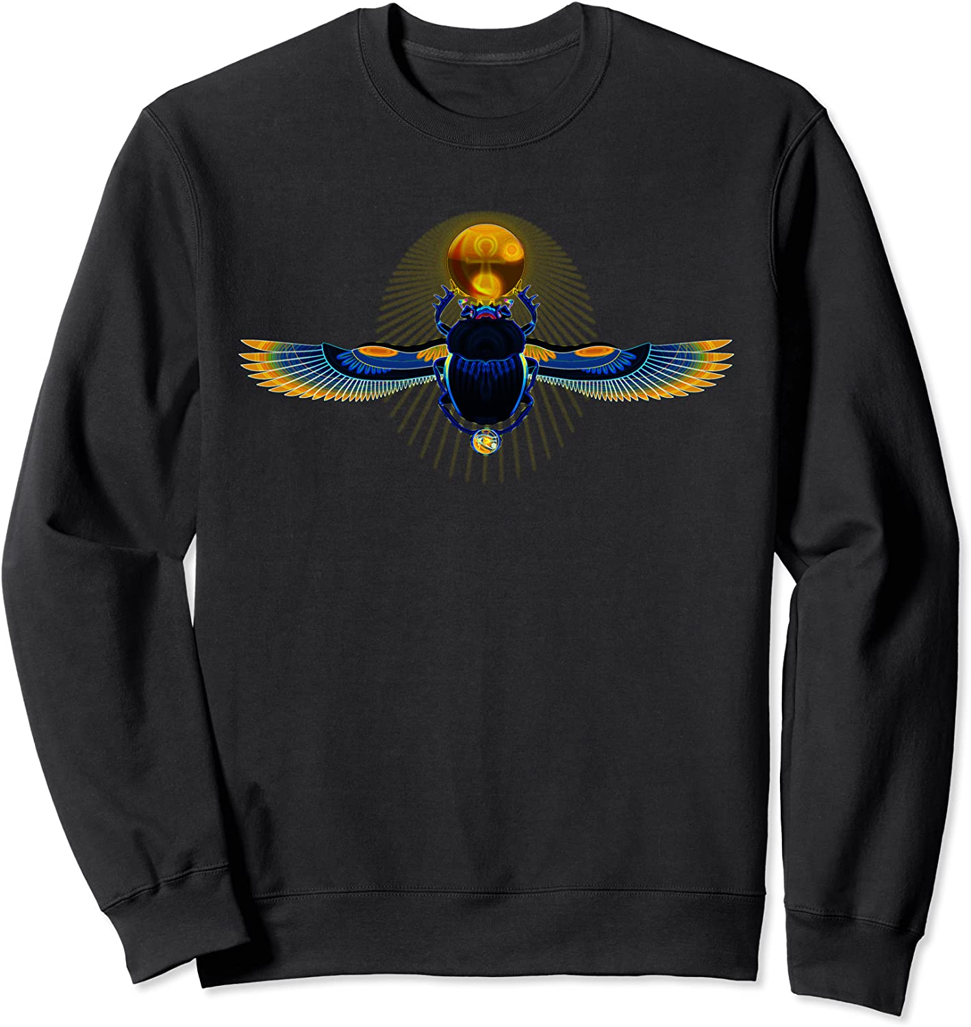 Ancient Egyptian Scarab With Ankh Sun Sweatshirt
