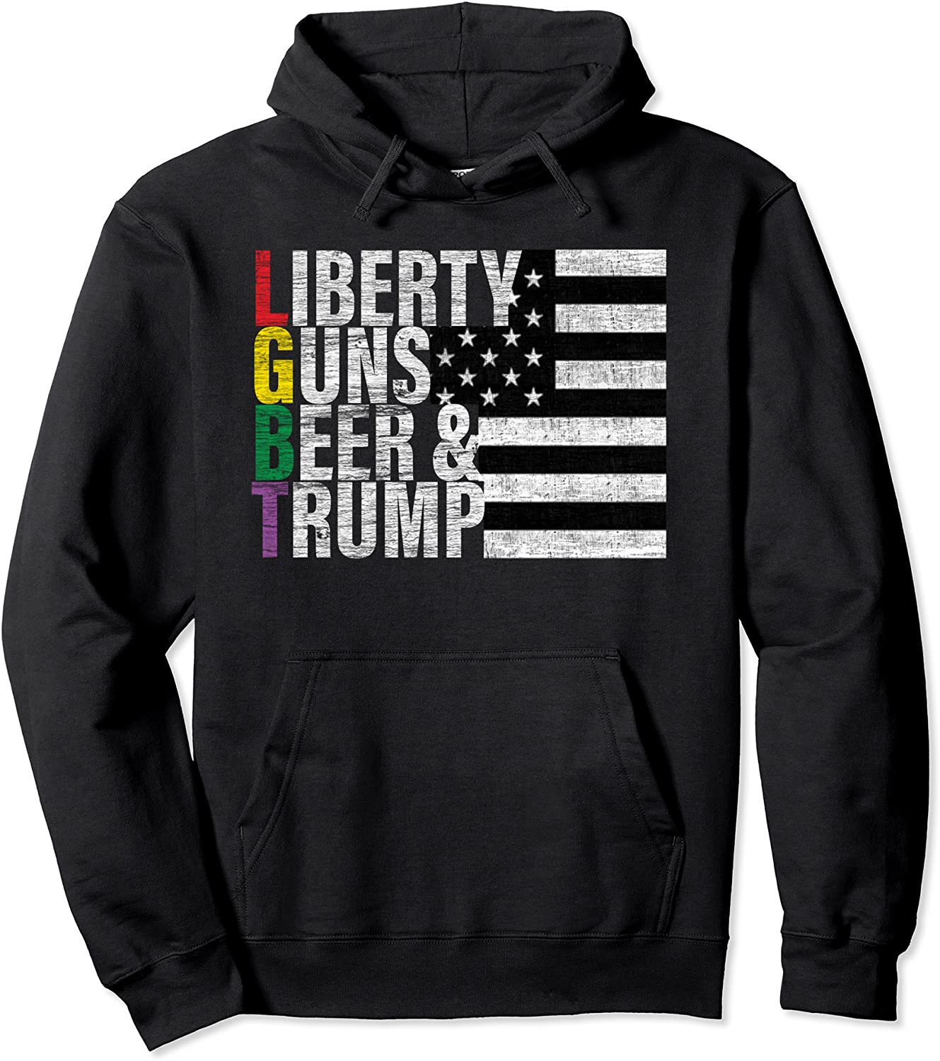Liberty Guns Beer Trump Hoodie LGBT Pullover