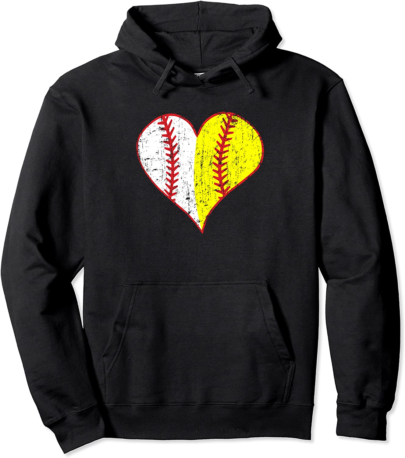 Cute Love Baseball Fast Pitch Softball Heart Baseball Mom Pullover Hoodie