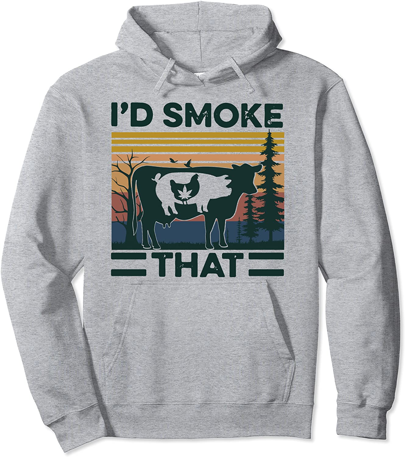 Id Smoke That Shirt Grilling Meat BBQ Smoker Fathers Day Pullover Hoodie