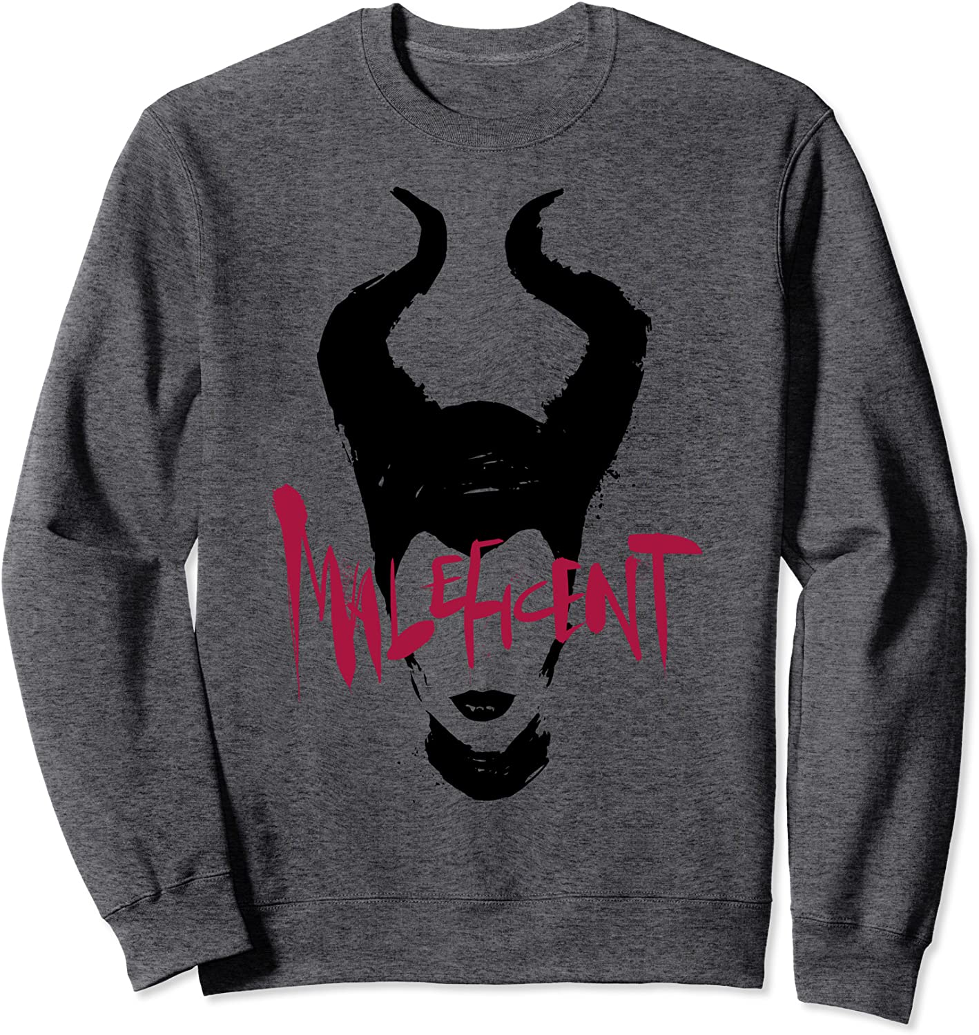 Disney Maleficent Mistress Of Evil Paint Splatter Silhouette Sweatshirt