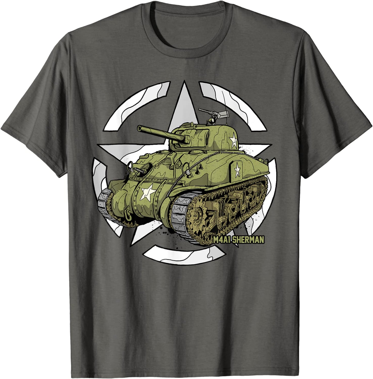 Sherman M4A1 WWII Army Tank History Vintage T-Shirt