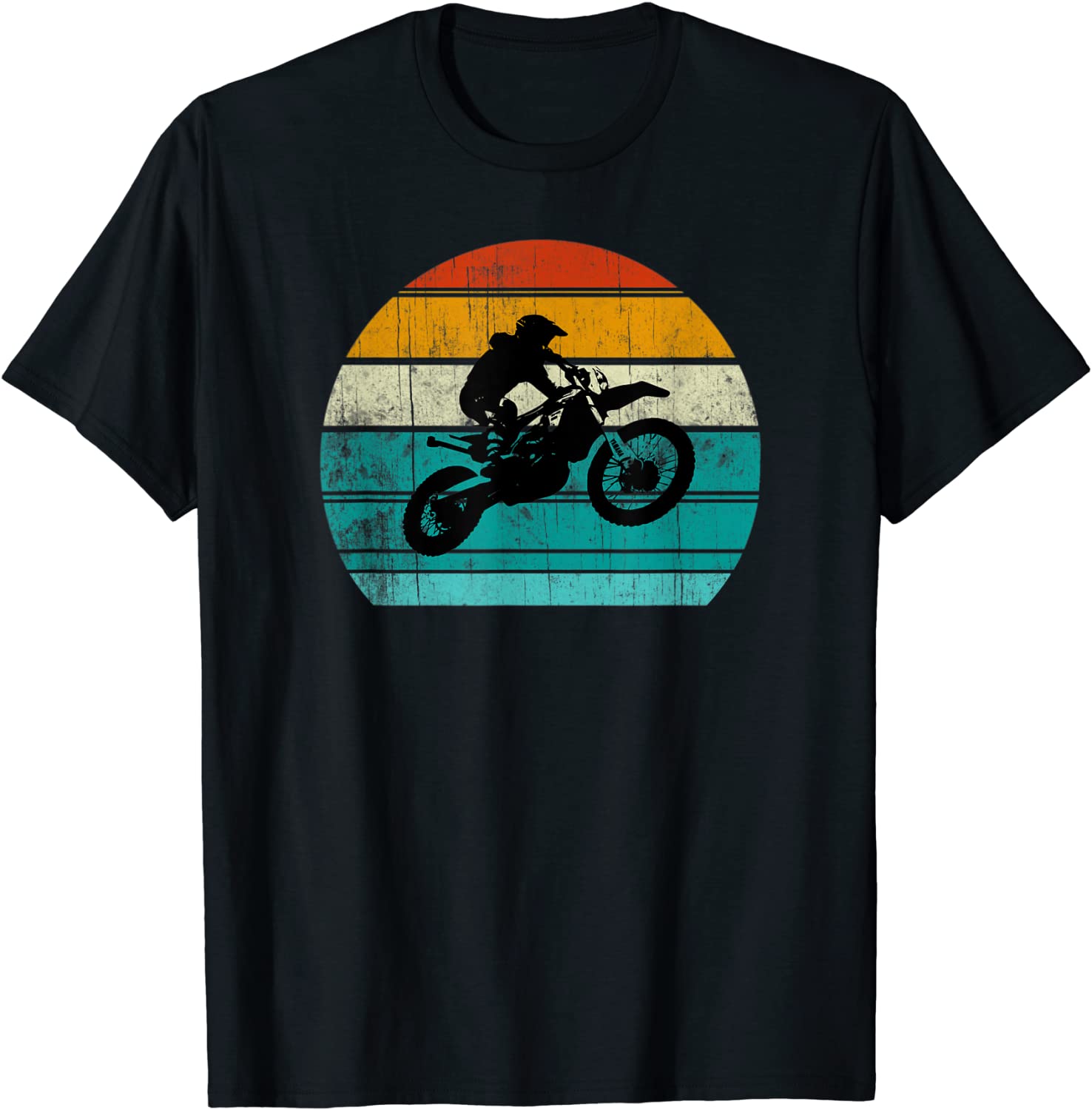 Dirt Bike Motocross Motorcycle Vintage Retro Boys Men T-Shirt