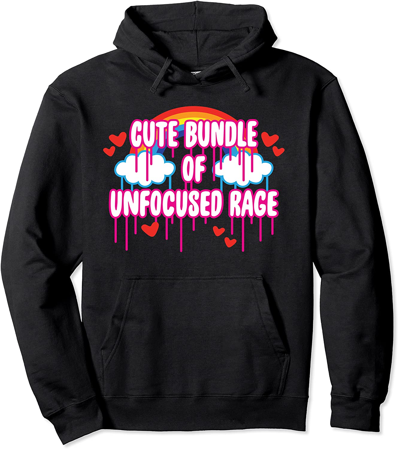 Pastel Goth Kawaii Punk Cute Bundle Of Unfocused Rage Hoodie