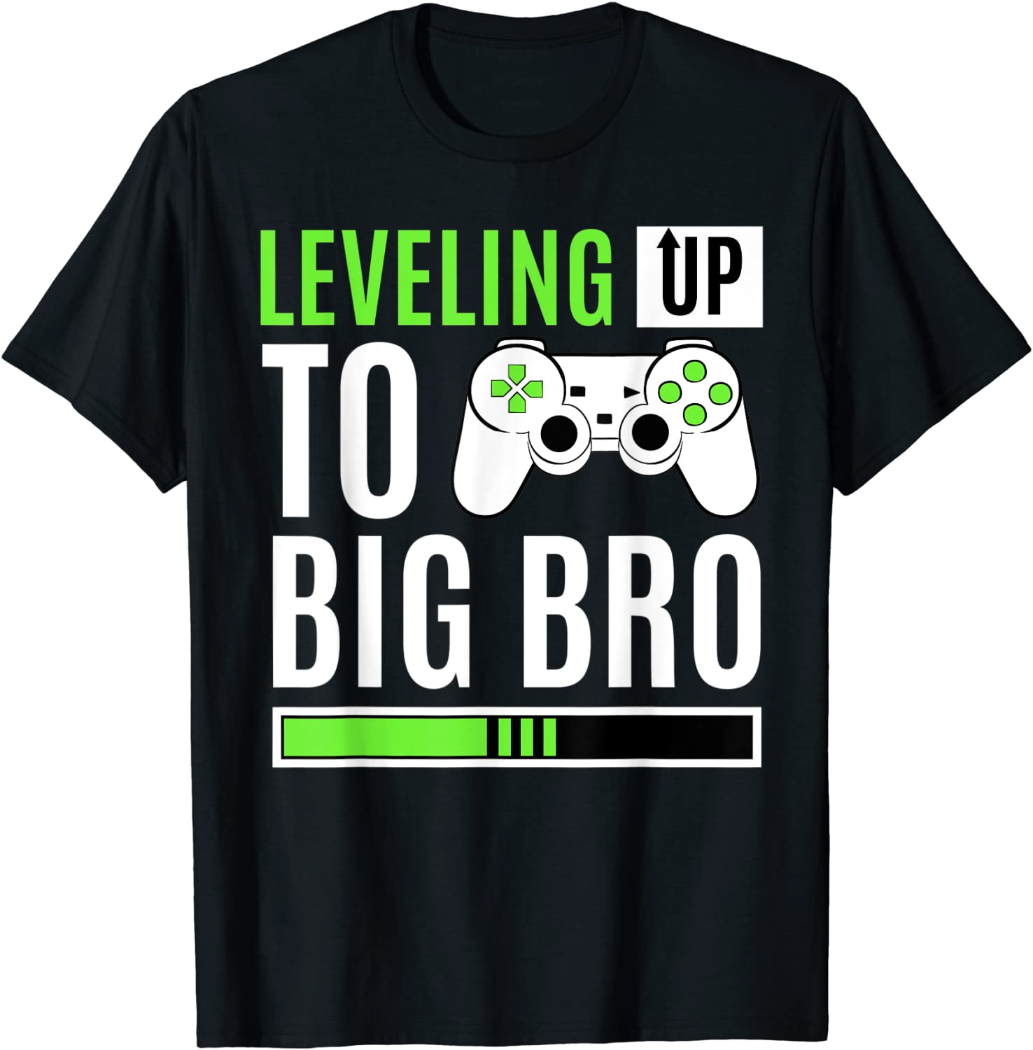 Leveling Up To Big Bro Gamer Baby Announcement Sibling T-Shirt