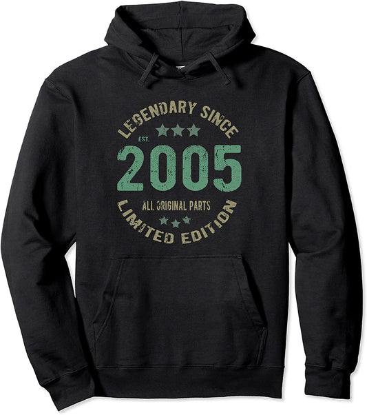16 Years Old Bday Legend Since 2005 - Vintage 16th Birthday Pullover Hoodie