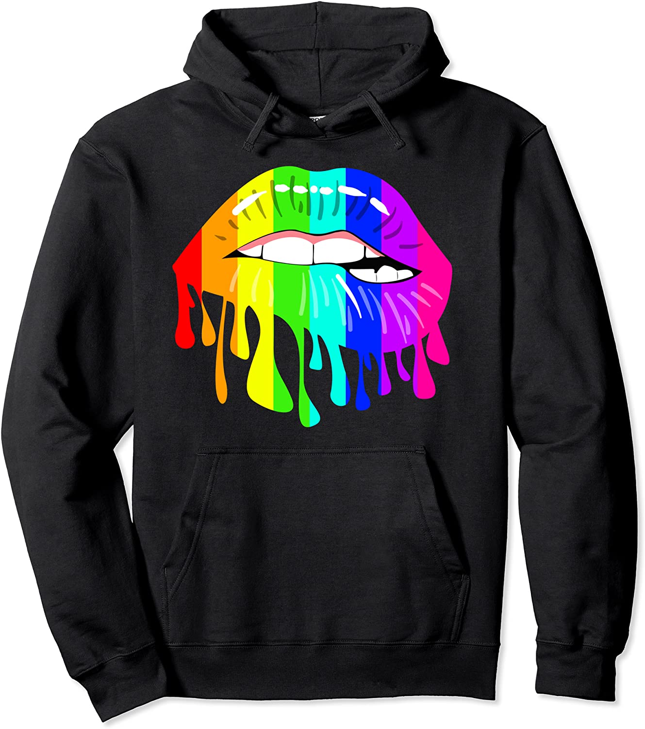 Rainbow Lips Hoodie - LGBT Pride Gay Homosexual Lesbian