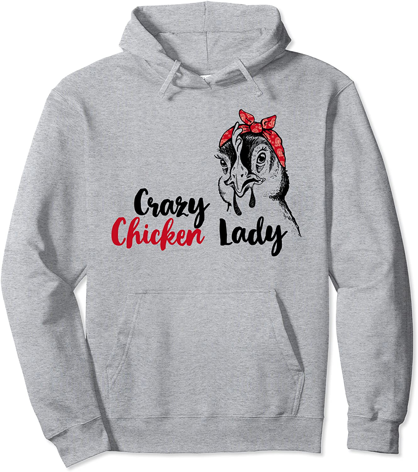 Crazy Chicken Lady funny Bandana Chicken Whisperer Gift Pullover Hoodie