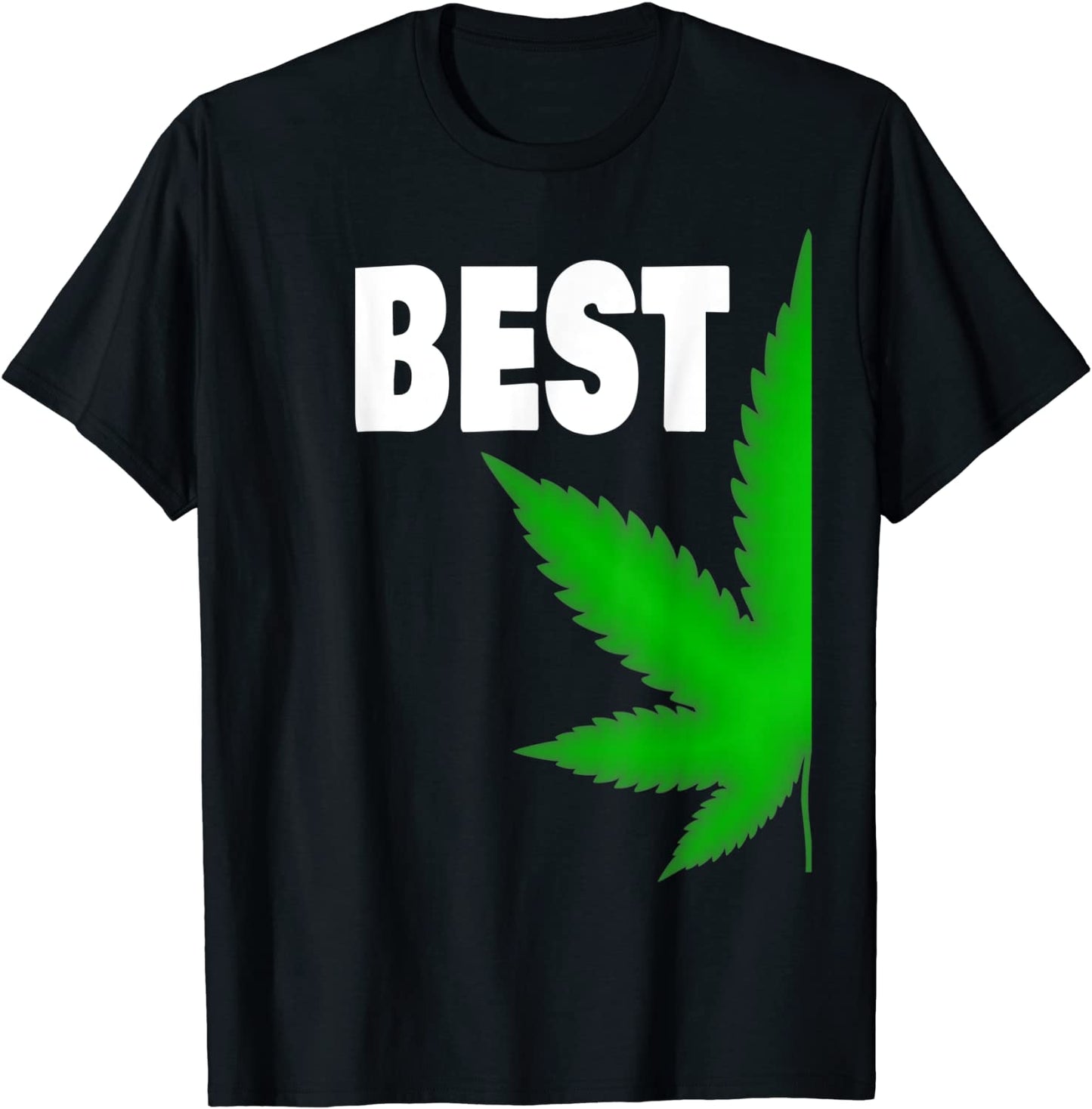 Couples Matching Best Buds BFF Marijuana Leaf Weed Gift T-Shirt