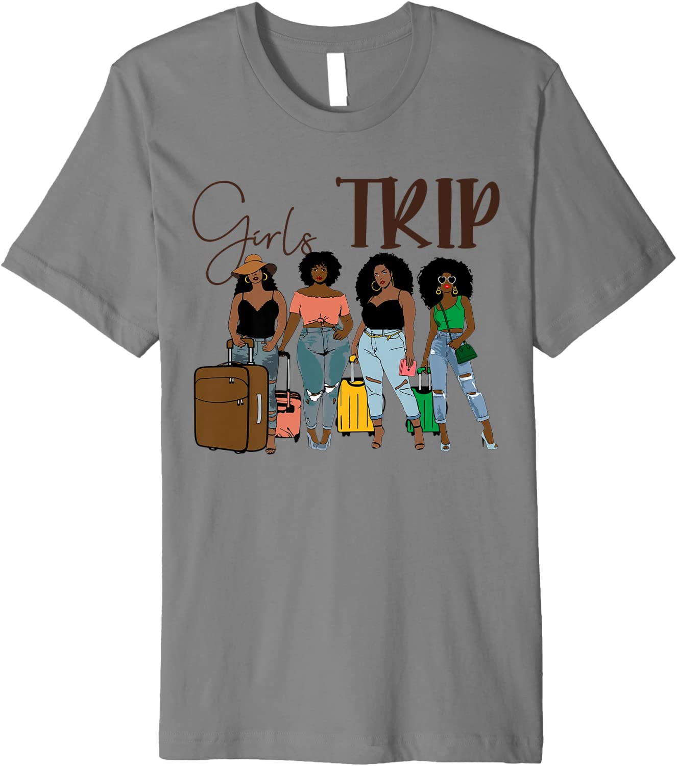 Girls Trip Black Women Queen Melanin African American Pride Premium T-Shirt