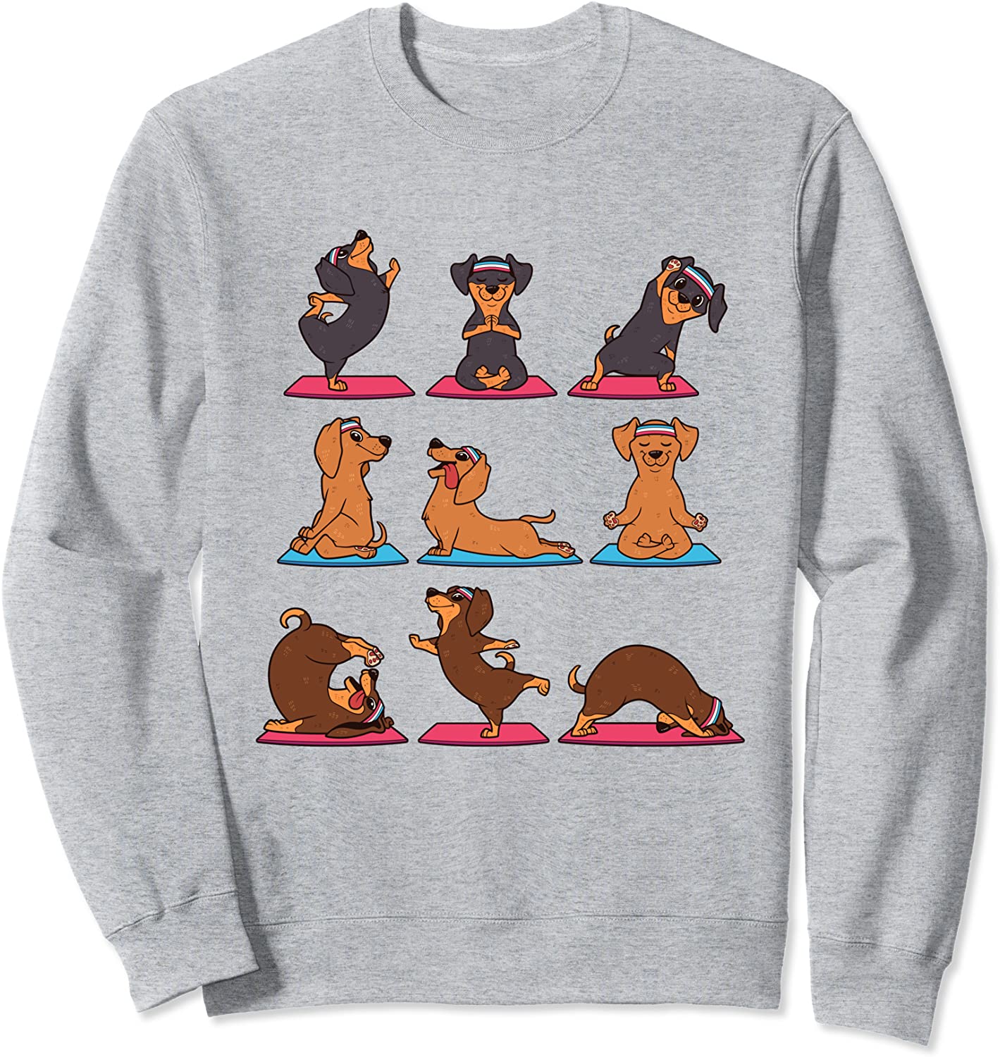 Dachshund Yoga Position Workout Wiener Dog Gift Sweatshirt