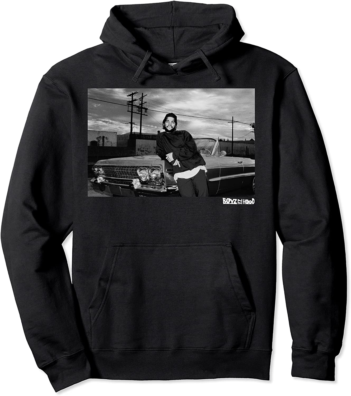 Boyz N The Hood Doughboy Leaning On Impala Portrait Pullover Hoodie