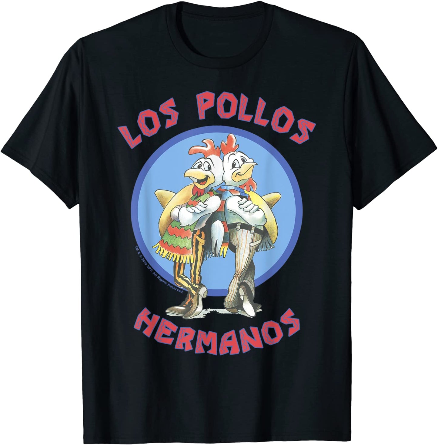 Breaking Bad Los Pollos Hermanos Back To Back Portrait Logo T-Shirt