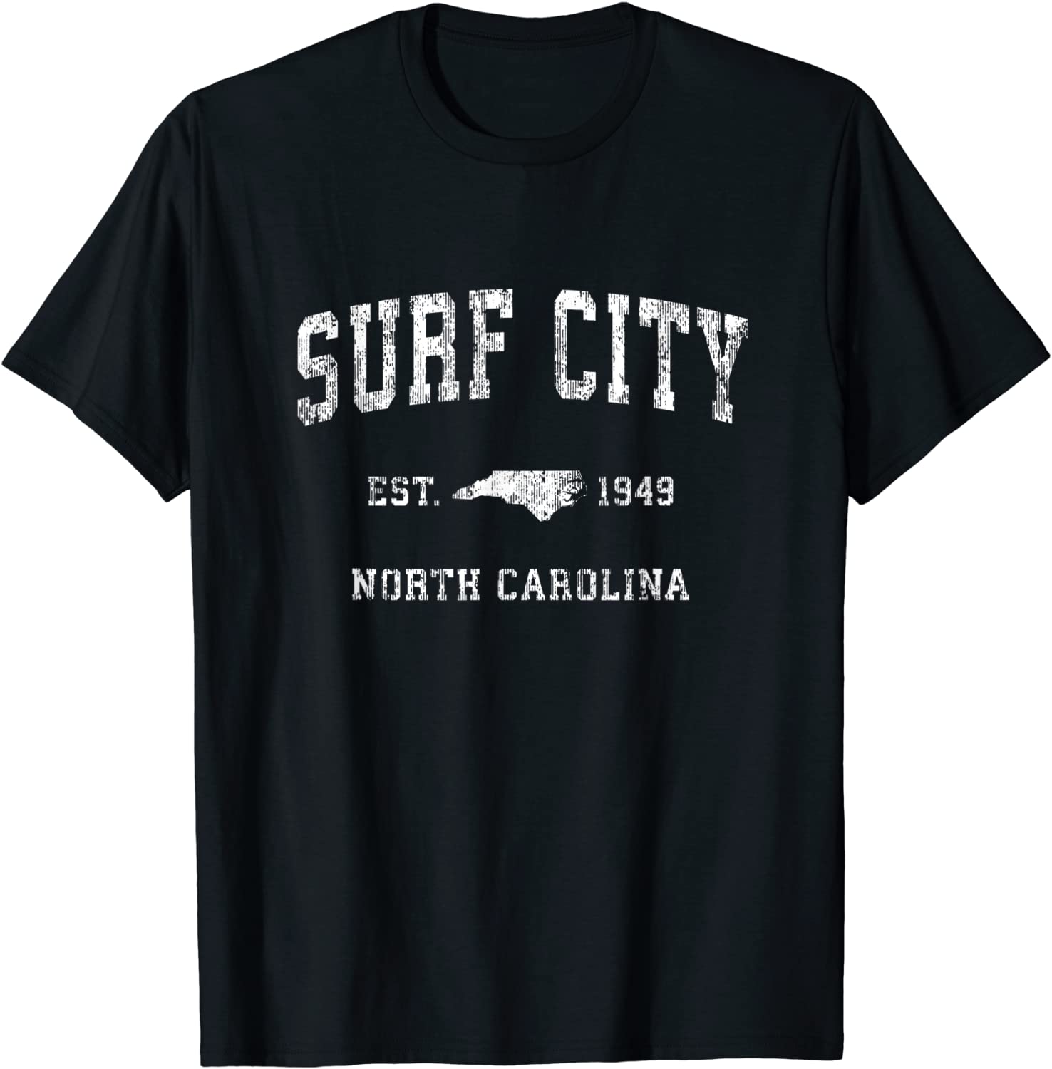 Surf City North Carolina NC Vintage Athletic Sports Design T-Shirt