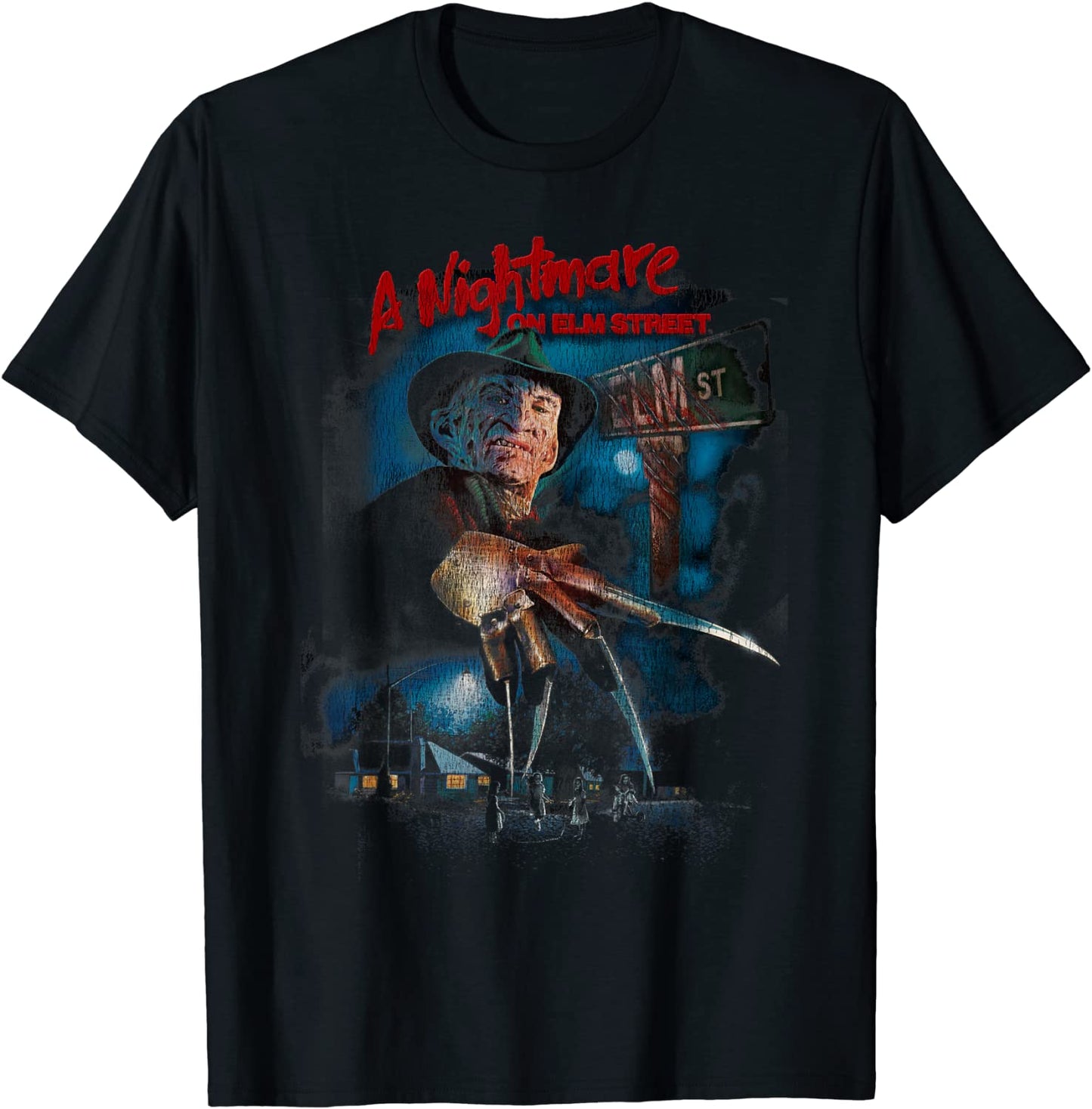 A Nightmare On Elm Street Freddy Poster Fade T-Shirt