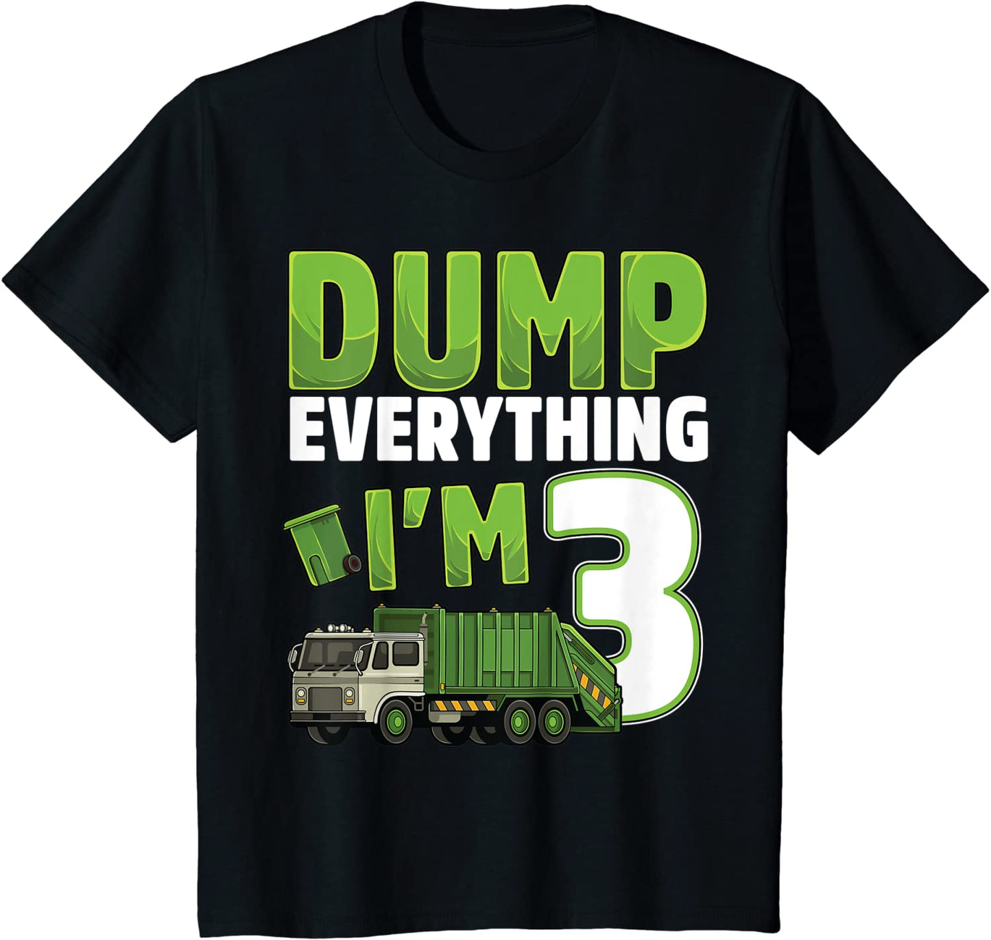 Kids Recycling Trash 3 Year Old Garbage Truck 3rd Birthday Boy T-Shirt