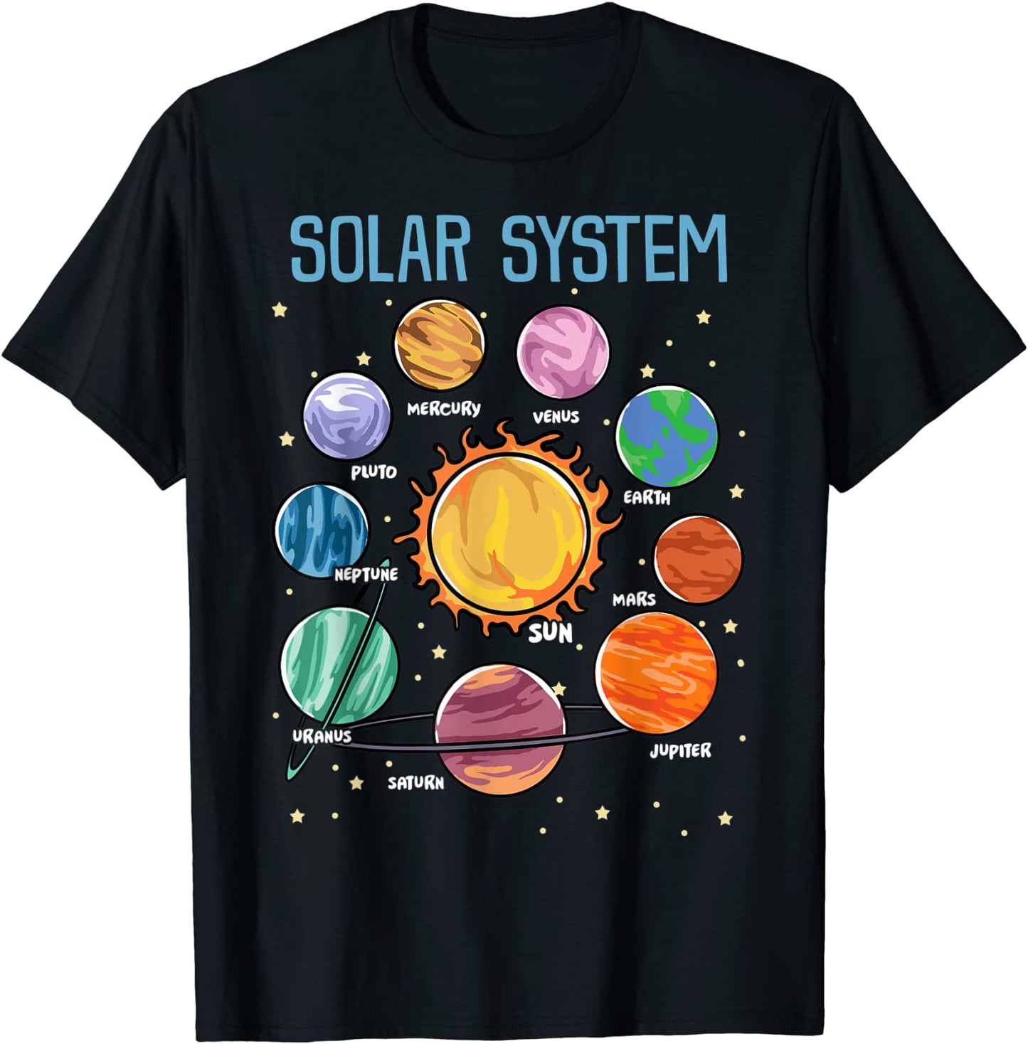 Solar System Planets Science Space Boys Girls STEM Kids T-Shirt