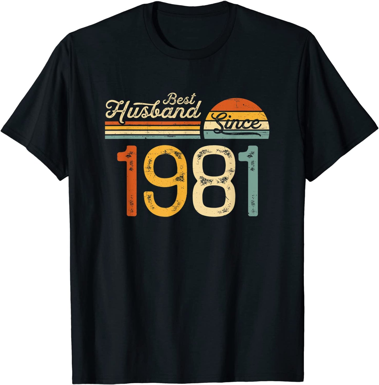 Mens 40th Wedding Anniversary Gift Him Best Husband Since 1981 T-Shirt