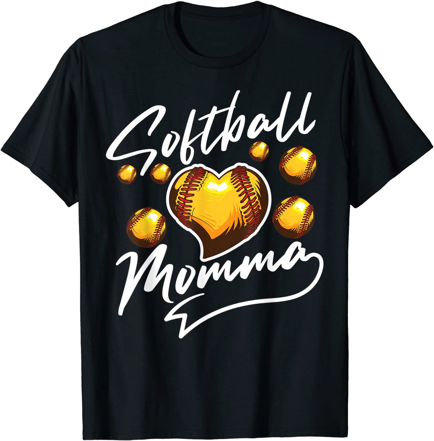 Cool Softball Momma Gift For Mom Women Proud Ball Sports T-Shirt