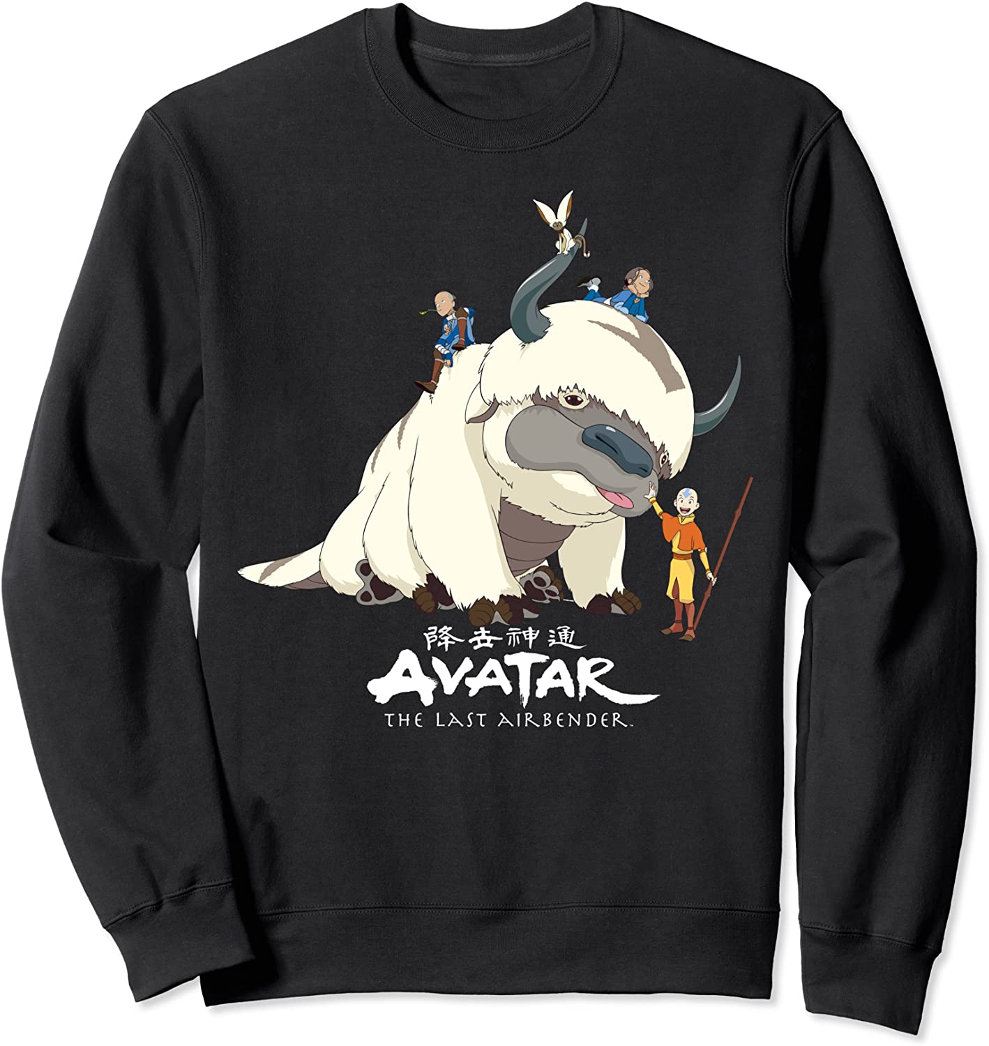 Avatar The Last Airbender Appa Group Shot Logo Sweatshirt