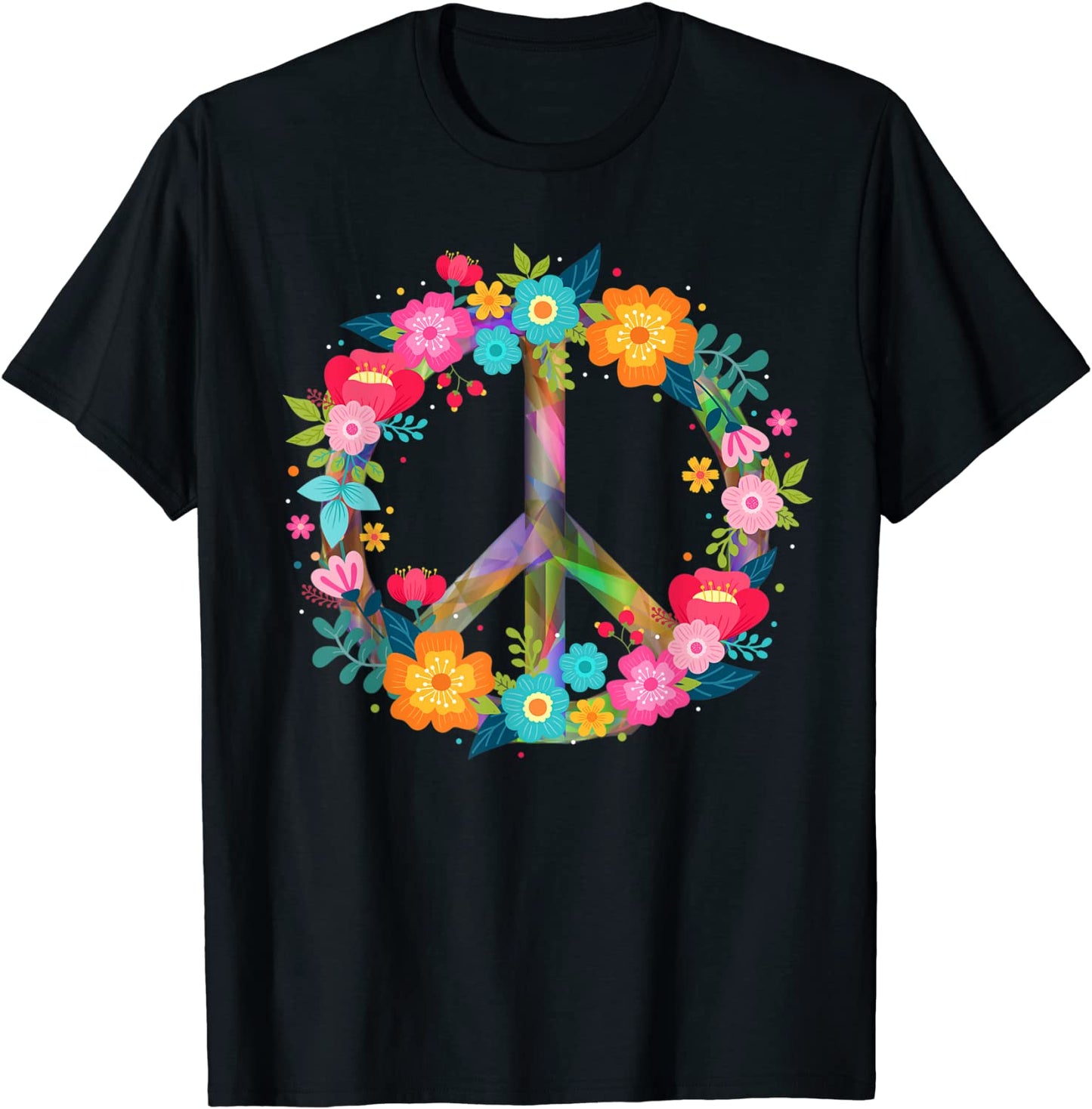 Peace Love T-Shirt Hippie Costume Tie Die 60s 70s