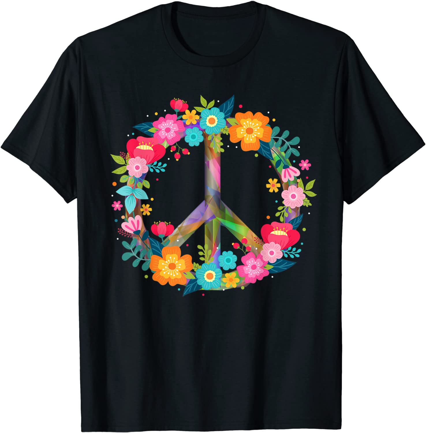 Peace Love T-Shirt Hippie Costume Tie Die 60s 70s