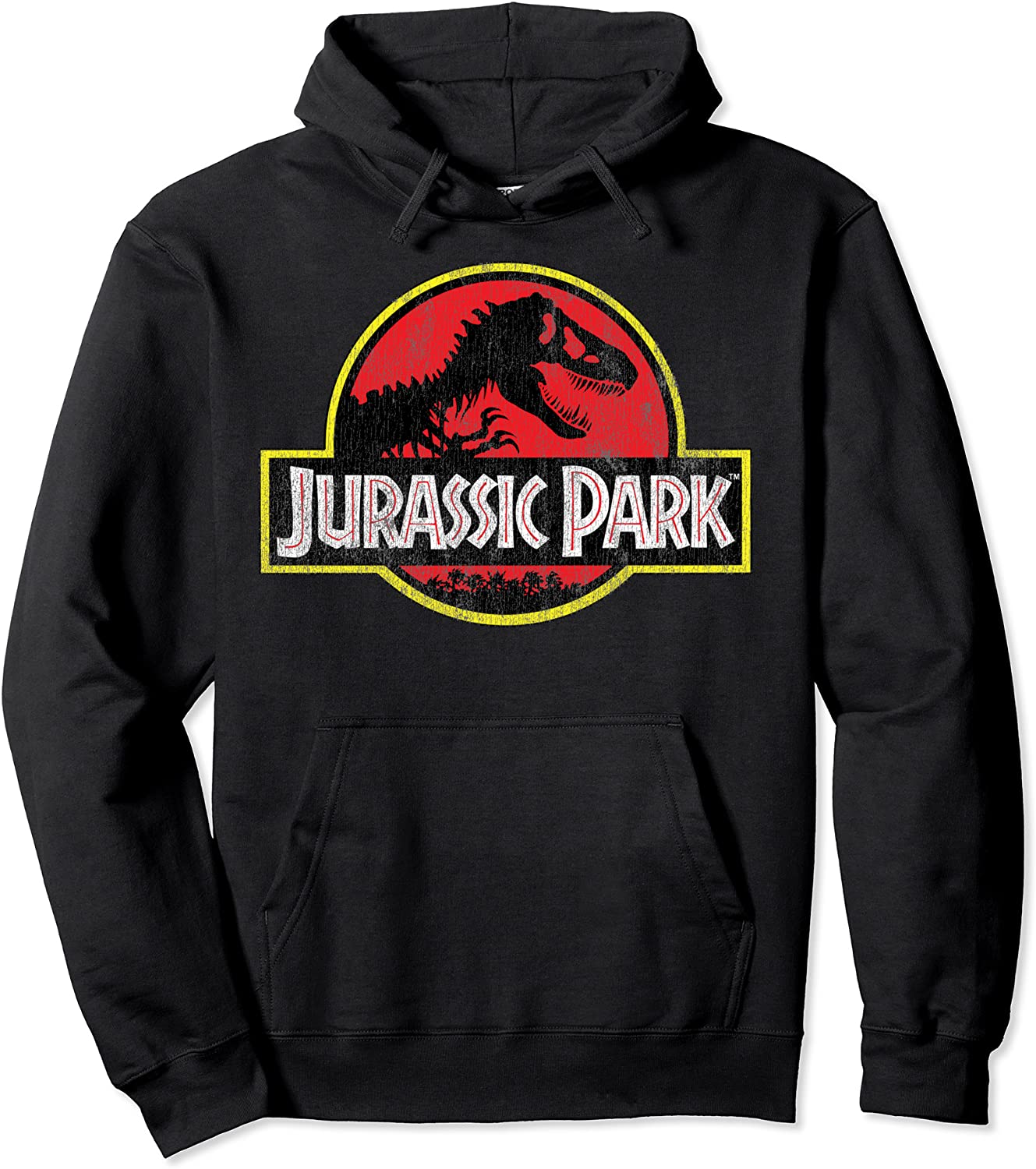 Jurassic Park Distressed Original Park Logo Pullover Hoodie